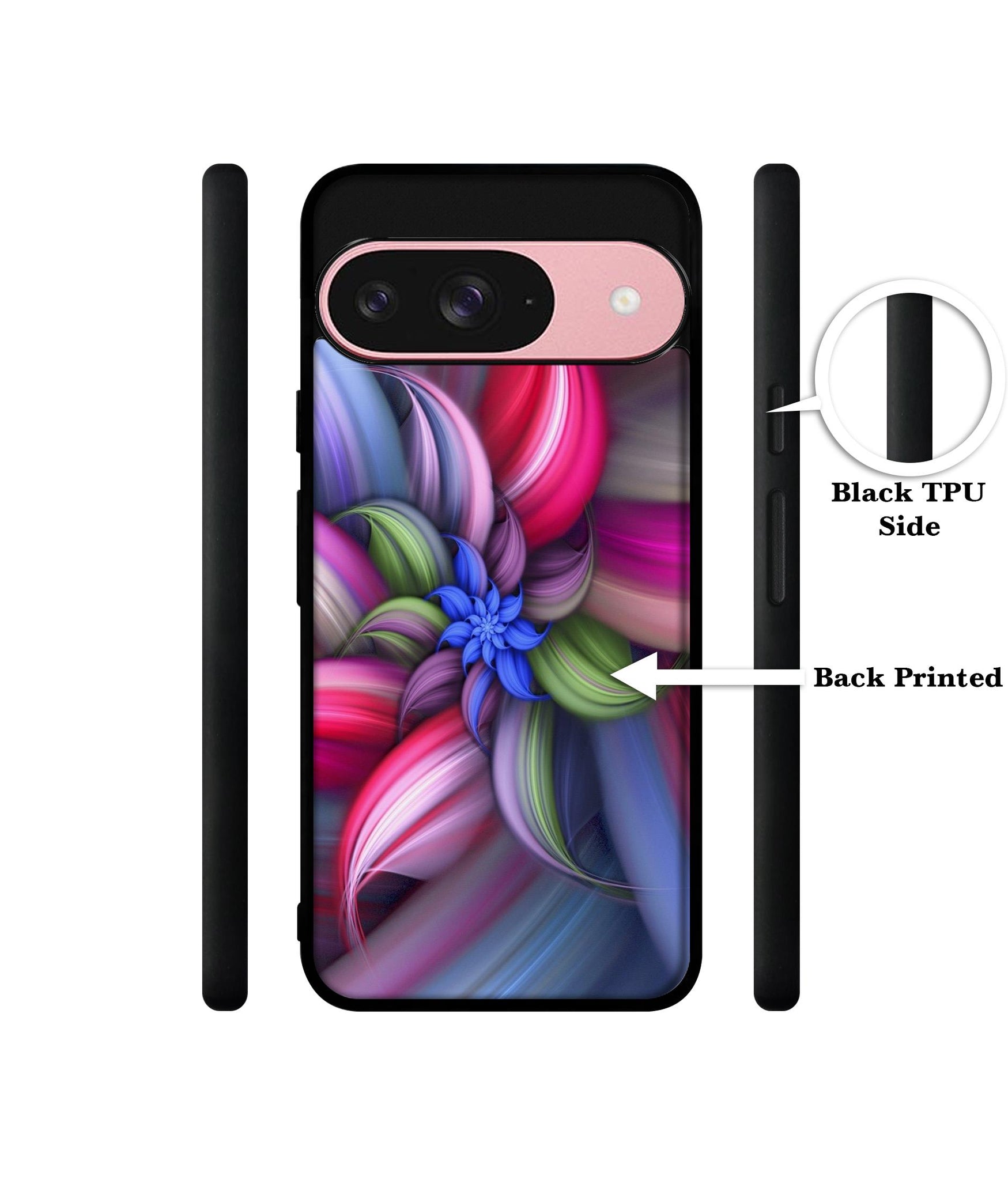 Colorful Flower Design Designer 2D Printed Back Case Cover for Google Pixel 9 5G
