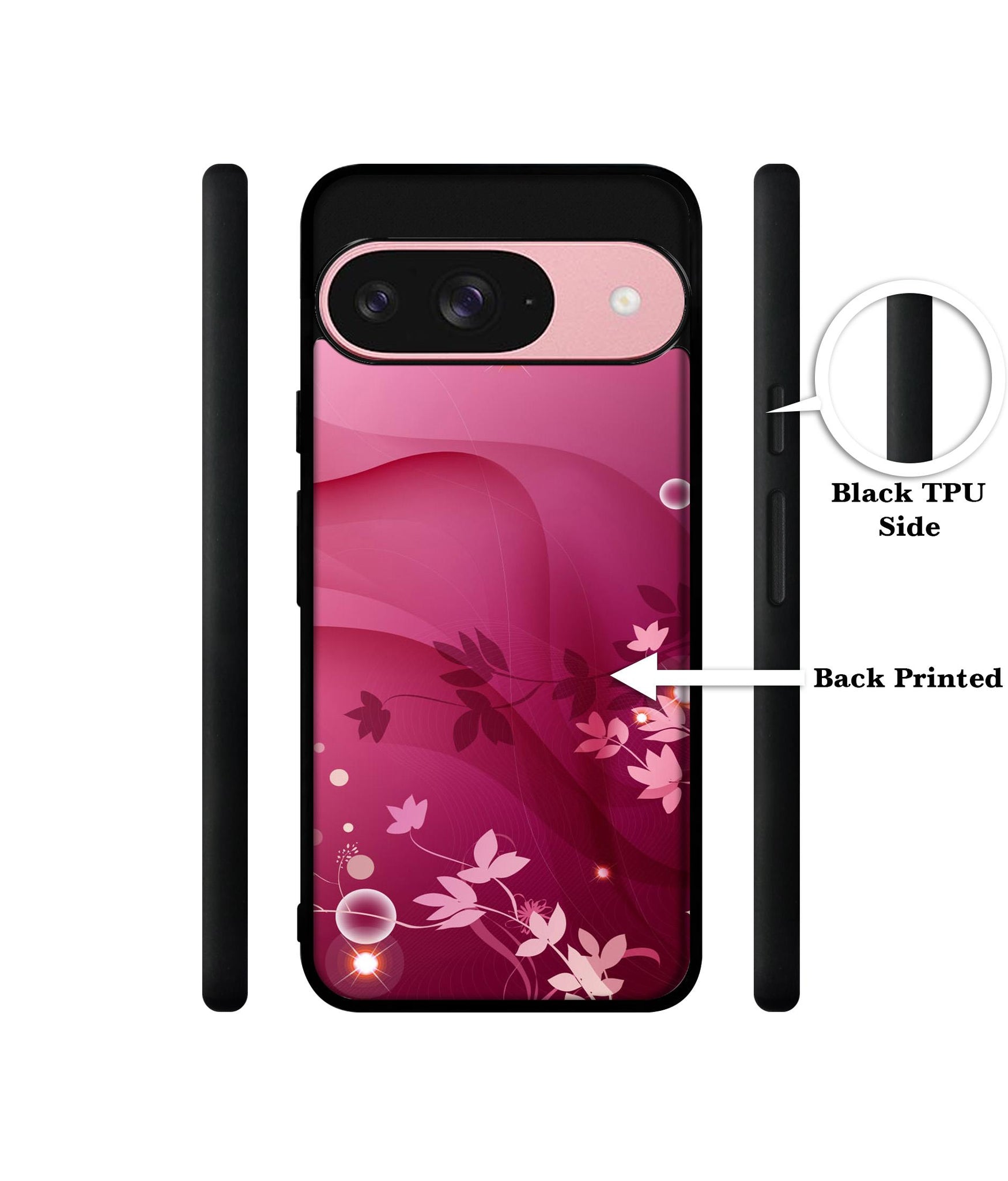 Pink Abstract Design Designer 2D Printed Back Case Cover for Google Pixel 9 5G