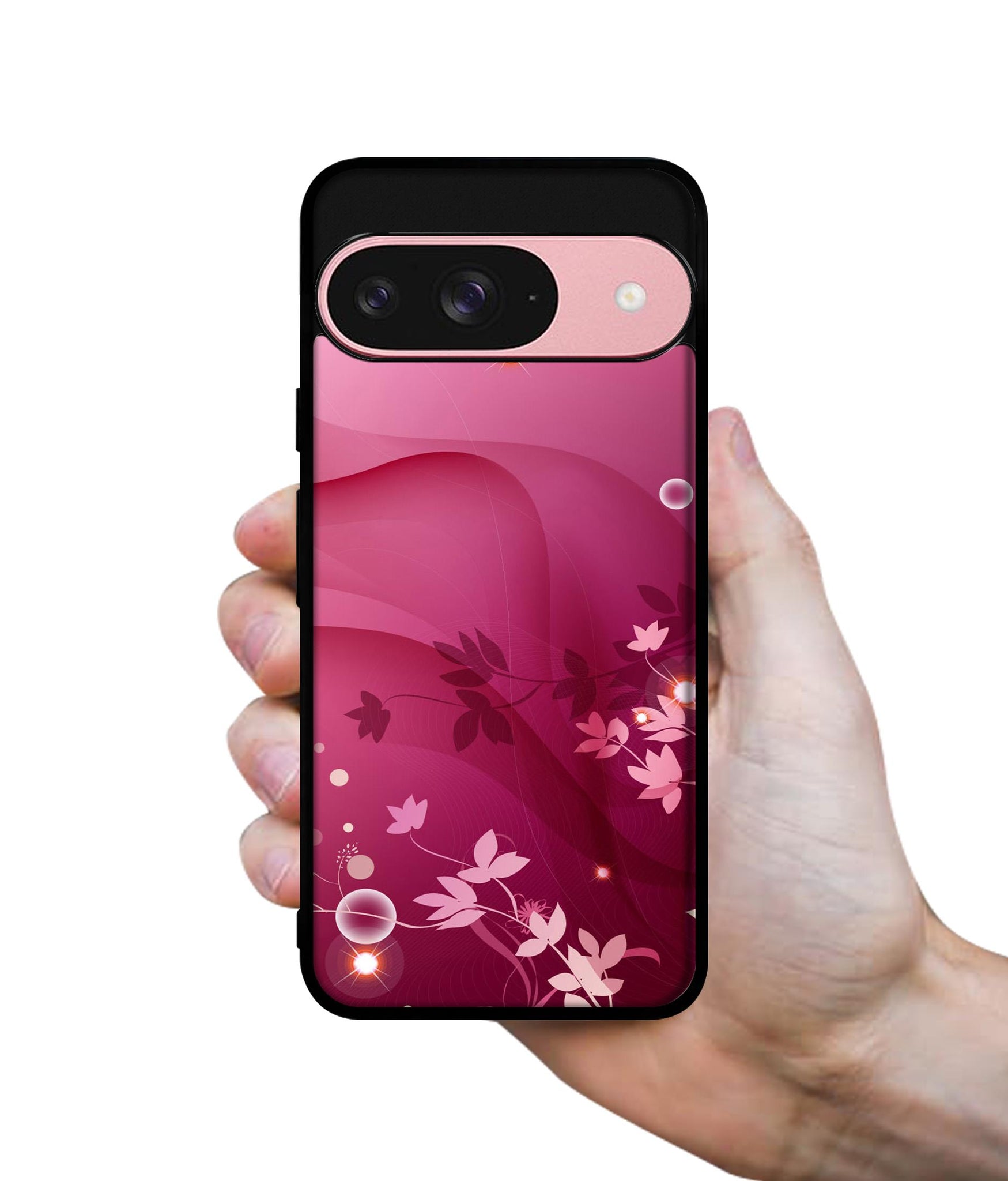 Pink Abstract Design Designer 2D Printed Back Case Cover for Google Pixel 9 5G