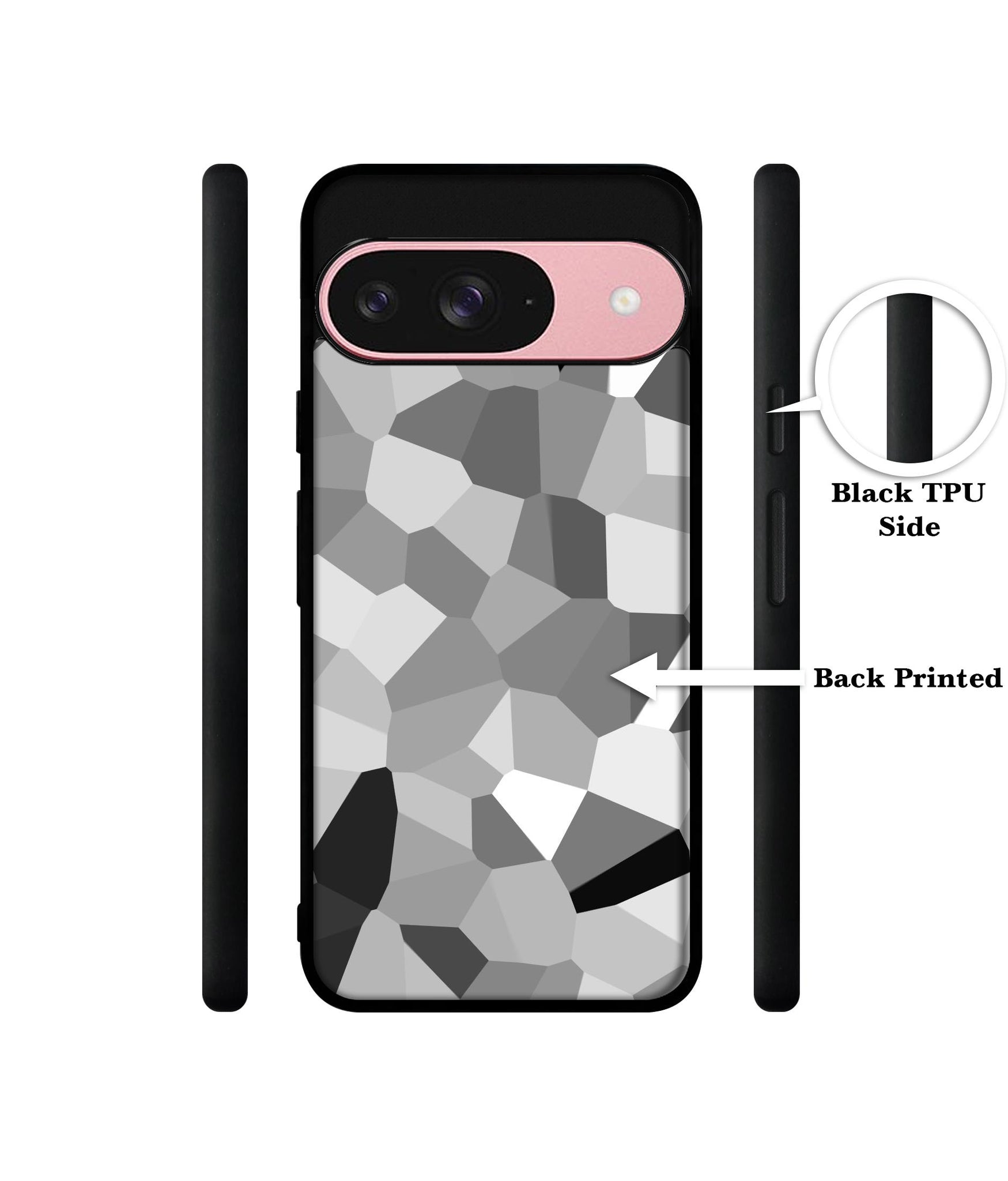 Black & White Mathematical Shape Design Designer 2D Printed Back Case Cover for Google Pixel 9 5G