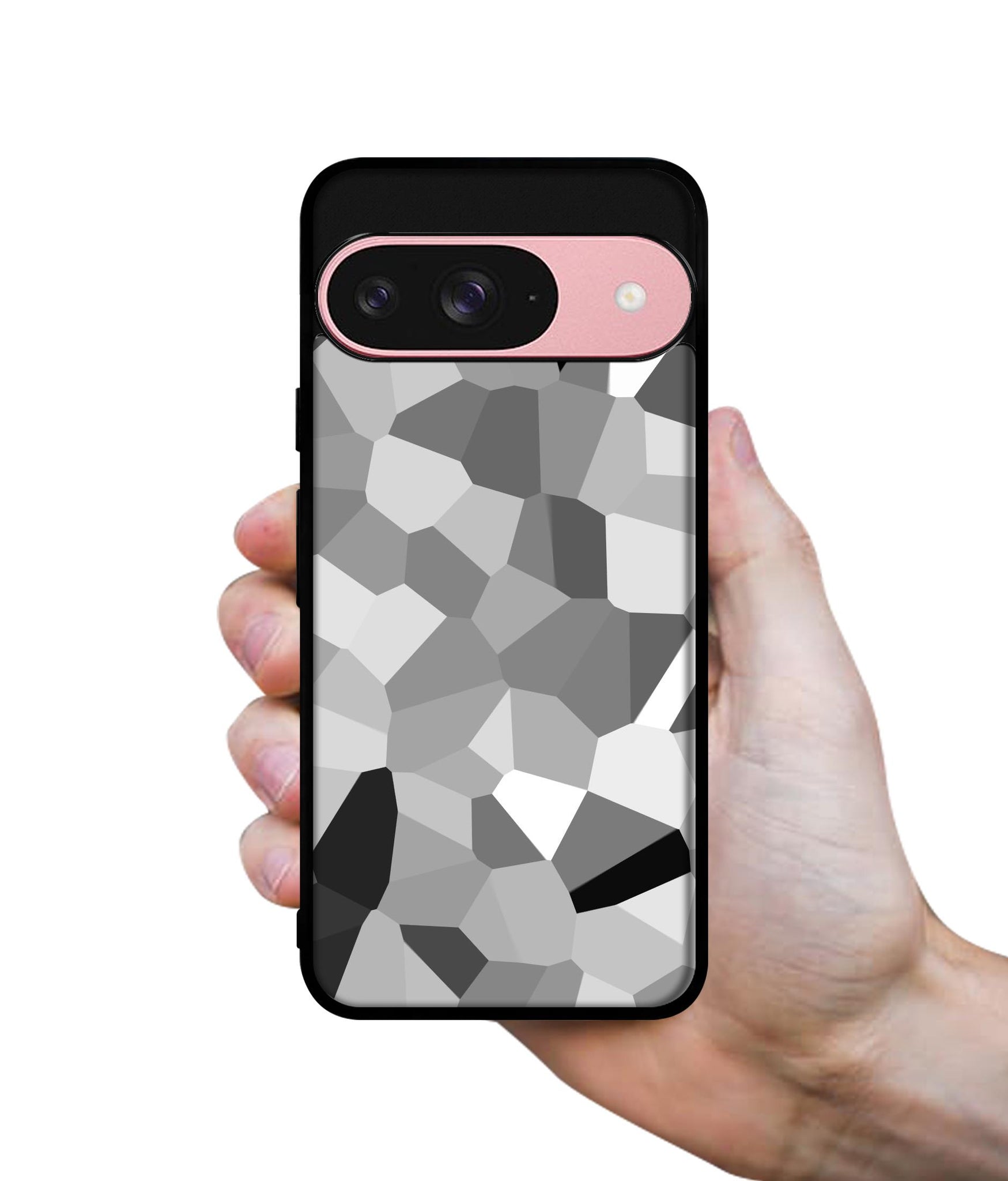 Black & White Mathematical Shape Design Designer 2D Printed Back Case Cover for Google Pixel 9 5G