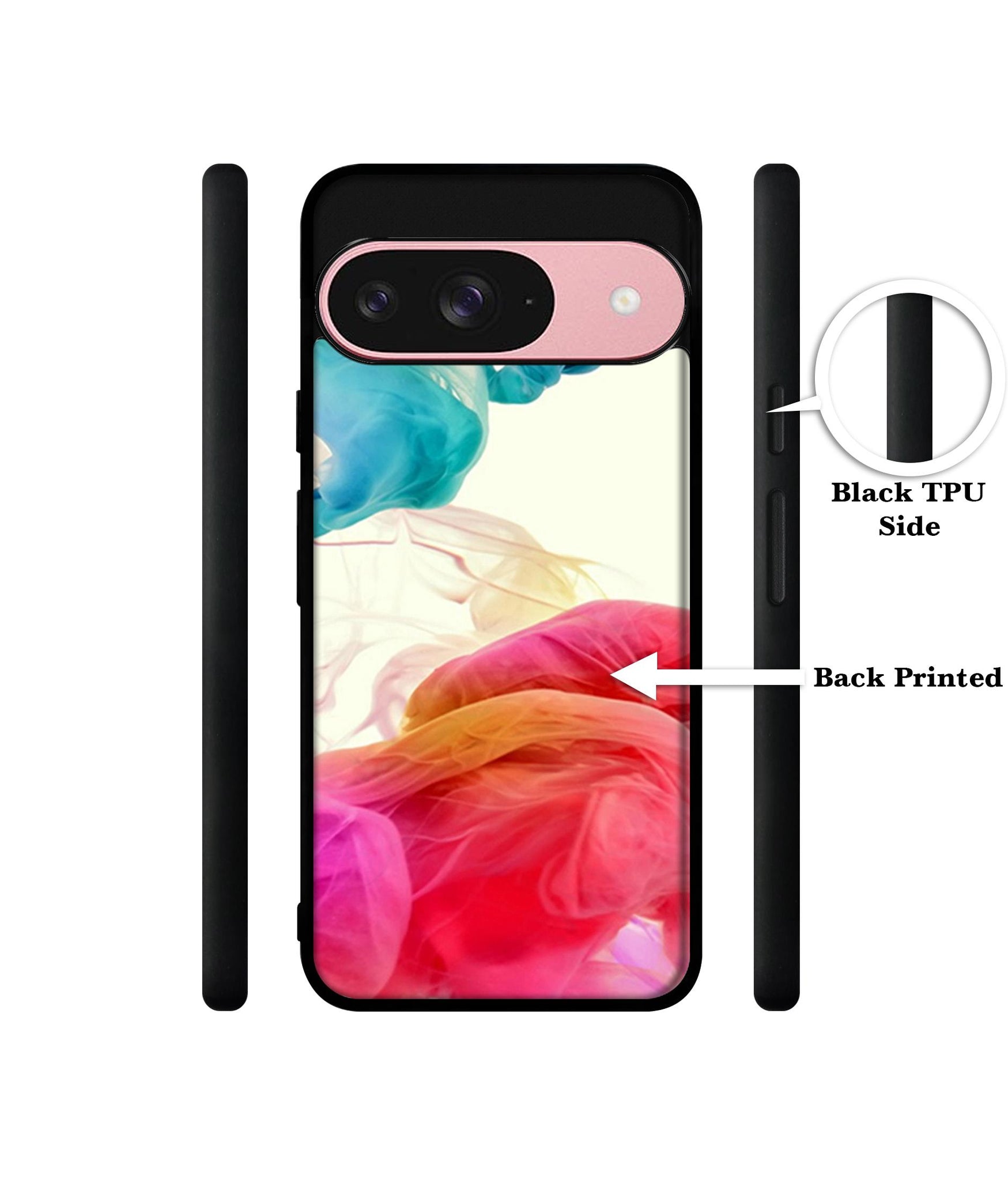 Colored Smoke Design Designer 2D Printed Back Case Cover for Google Pixel 9 5G