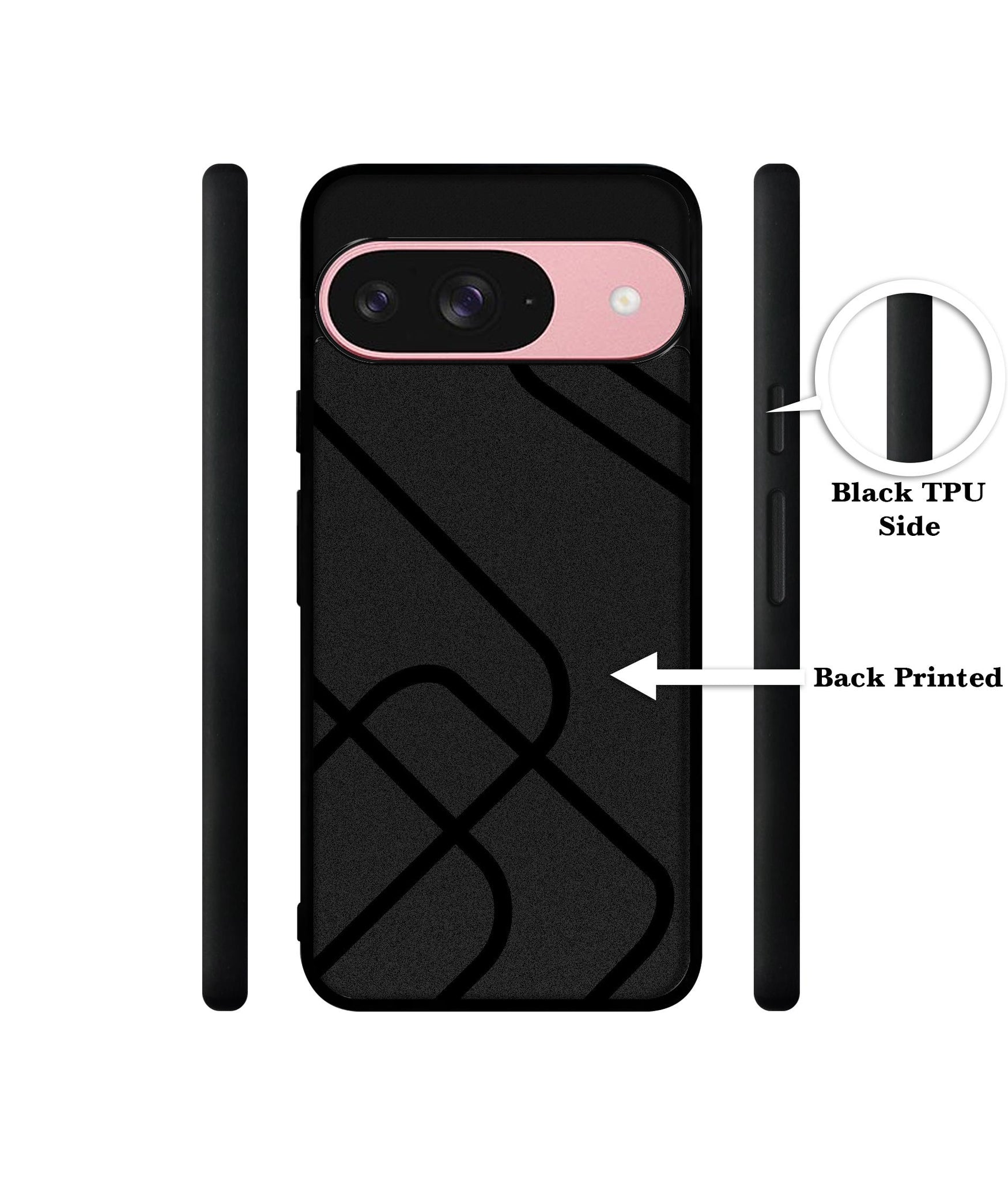 Zig-Zag Black Line Design Designer 2D Printed Back Case Cover for Google Pixel 9 5G