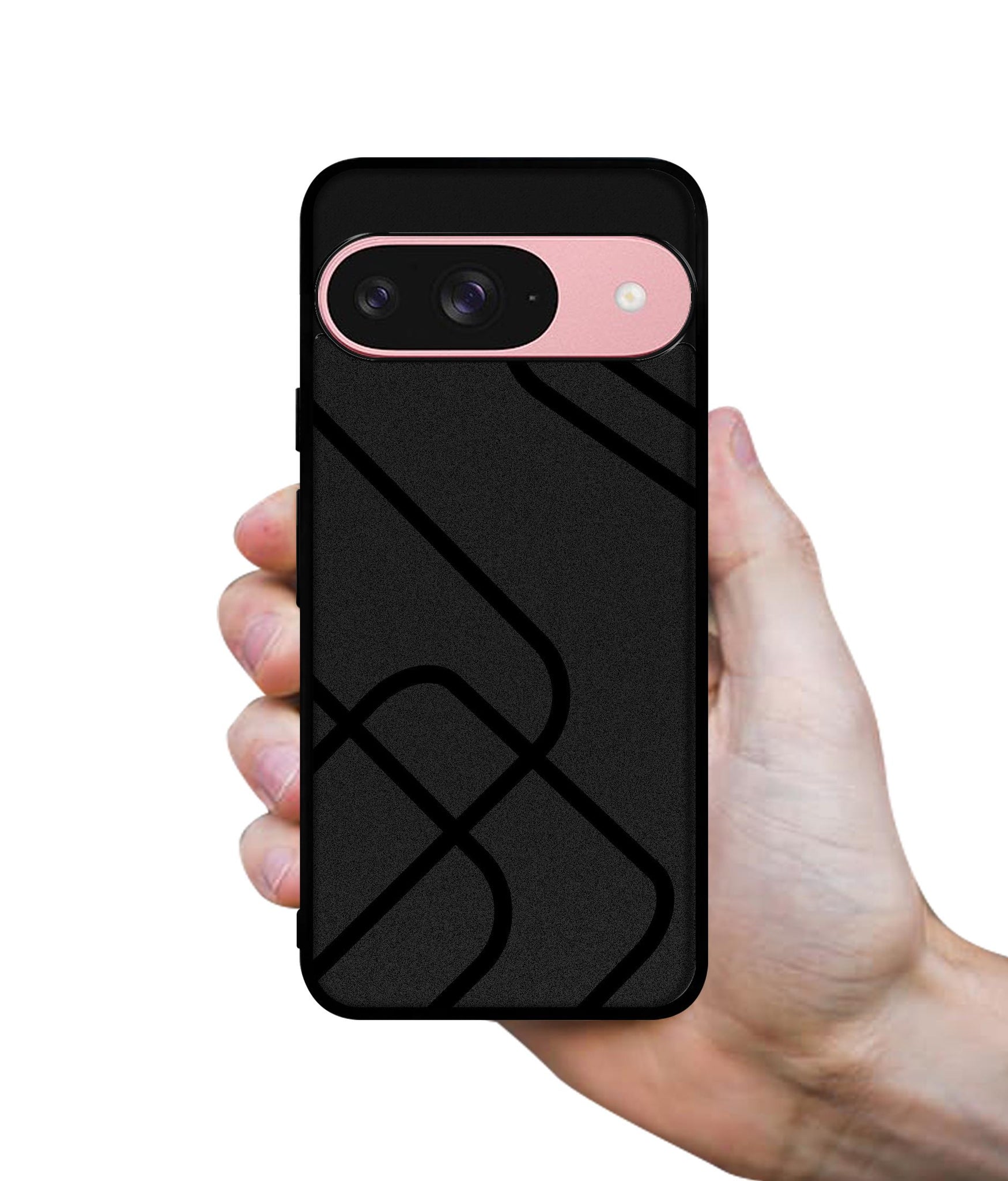 Zig-Zag Black Line Design Designer 2D Printed Back Case Cover for Google Pixel 9 5G