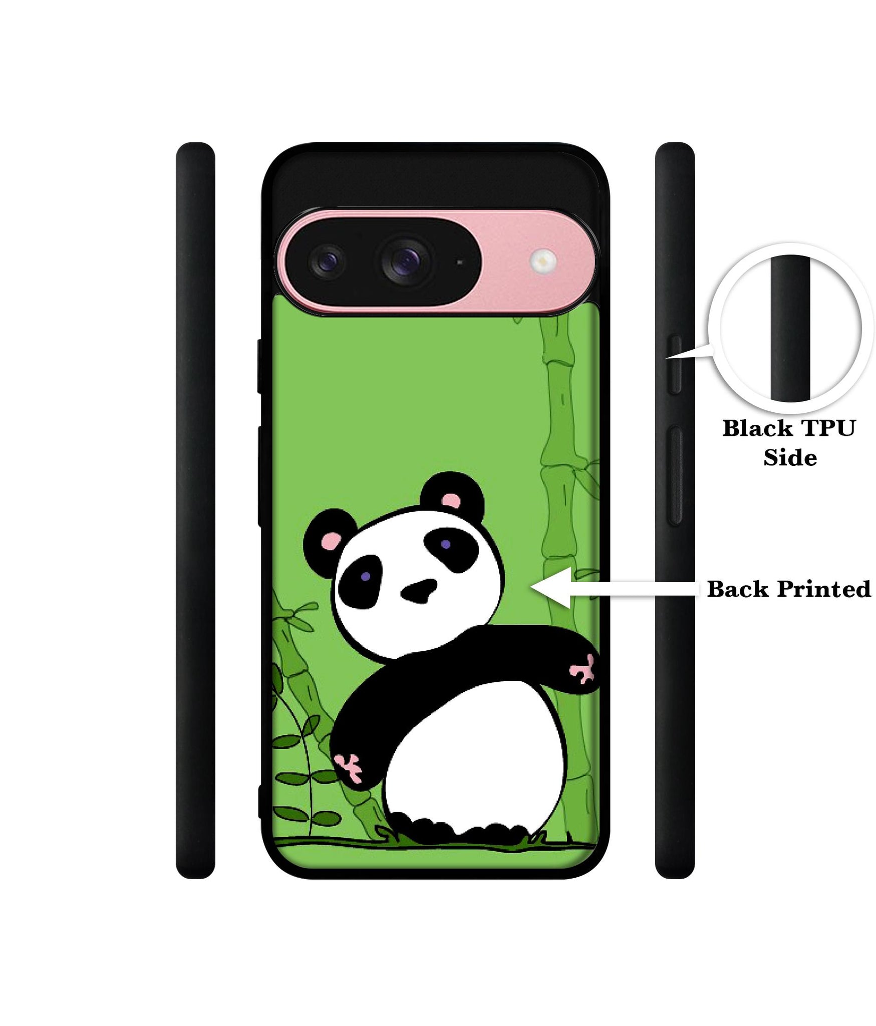 Panda with Bamboo Design Designer 2D Printed Back Case Cover for Google Pixel 9 5G