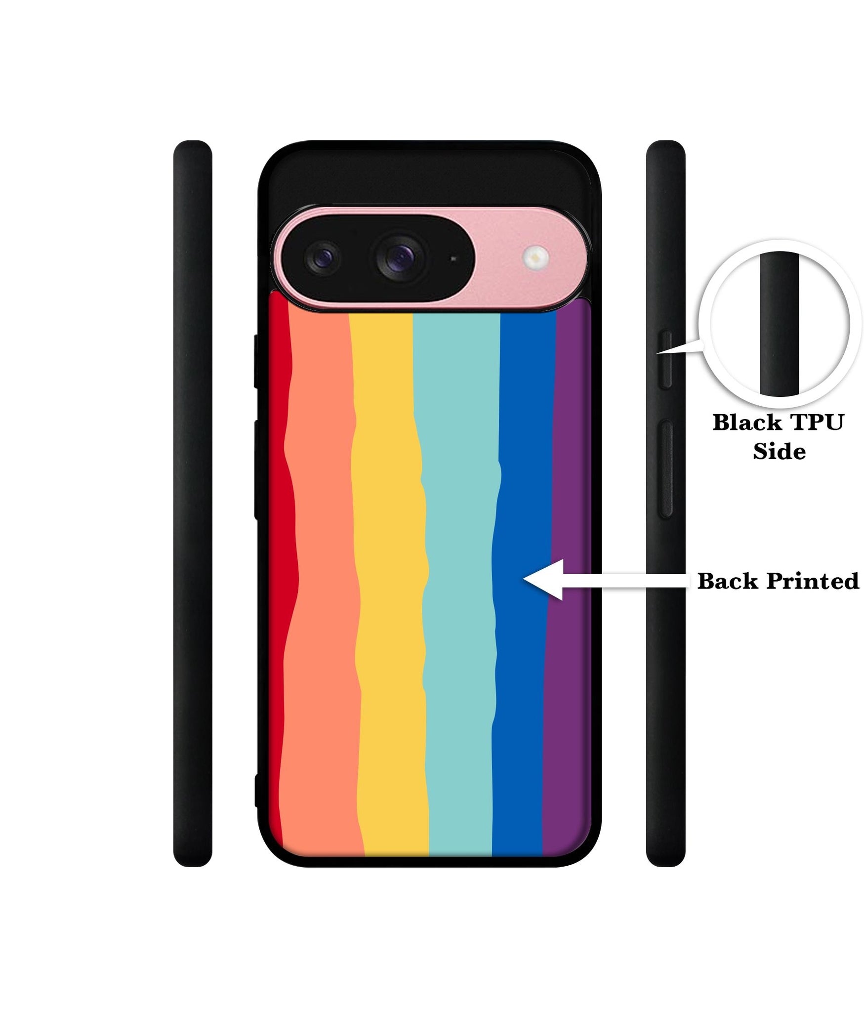 Rainbow Design Designer 2D Printed Back Case Cover for Google Pixel 9 5G