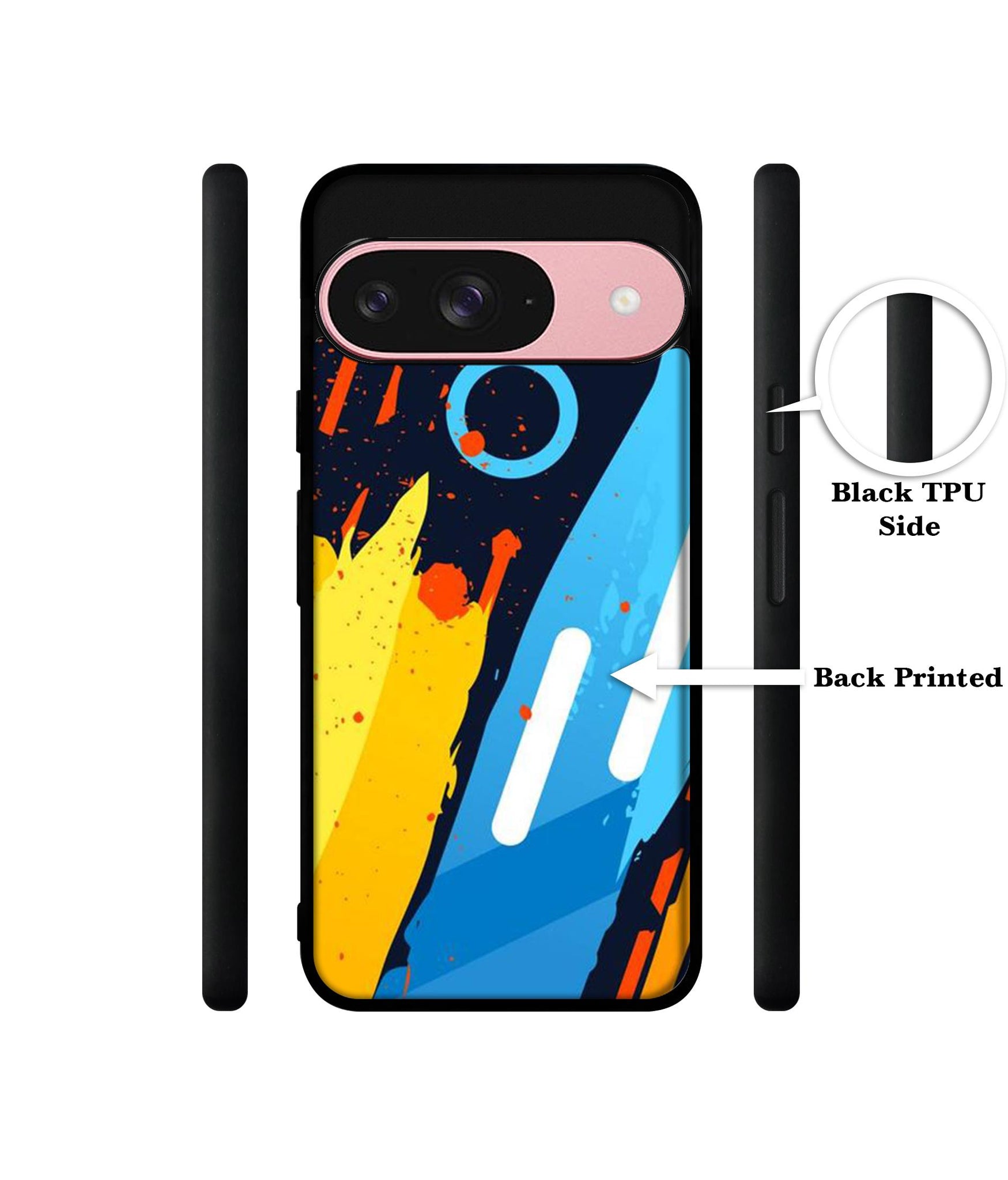 Abstract Stripes Geometric Figures Design Designer 2D Printed Back Case Cover for Google Pixel 9 5G