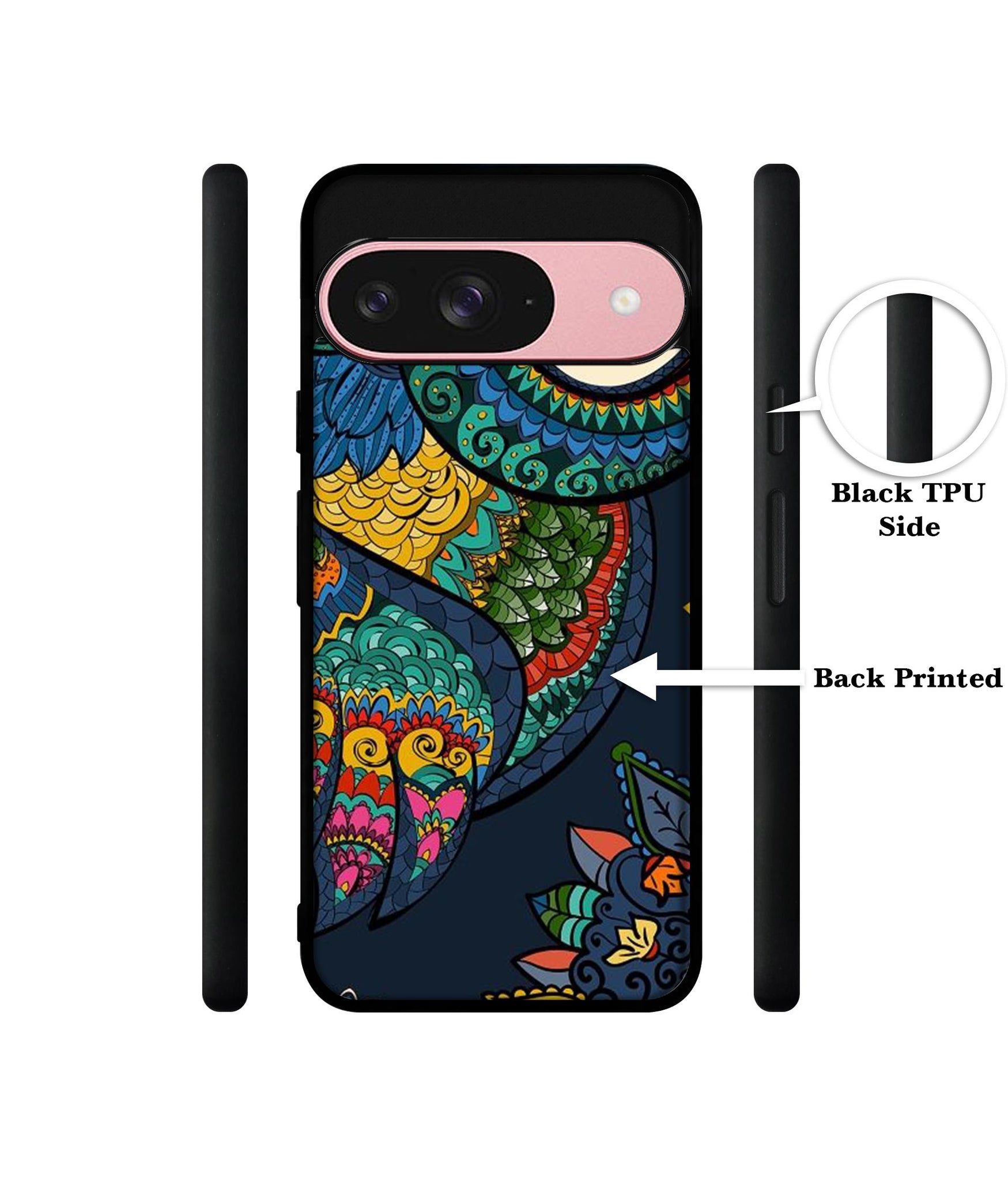 Owl Illustration Design Designer 2D Printed Back Case Cover for Google Pixel 9 5G