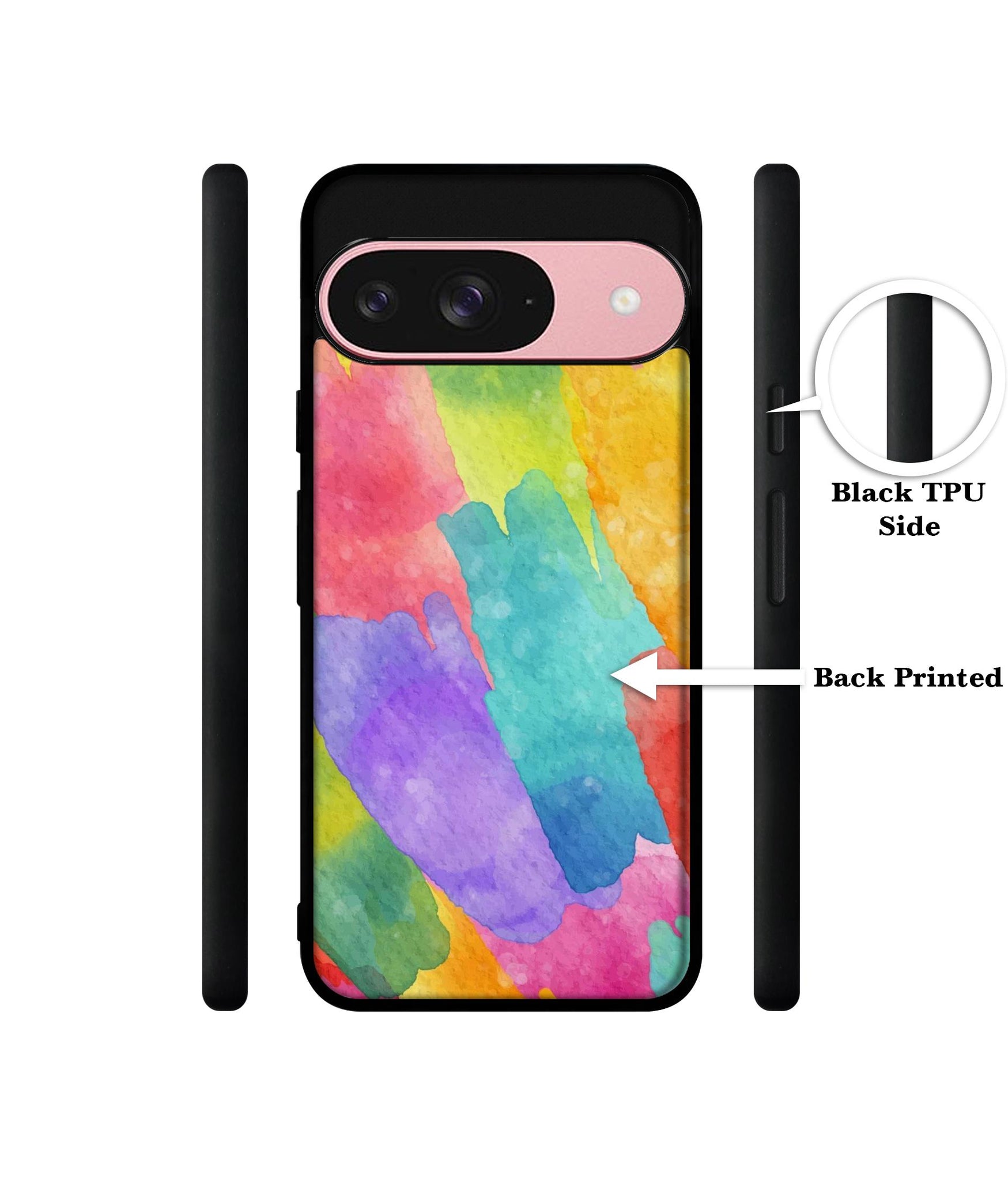 Water Paint Colorful Abstract Design Designer 2D Printed Back Case Cover for Google Pixel 9 5G
