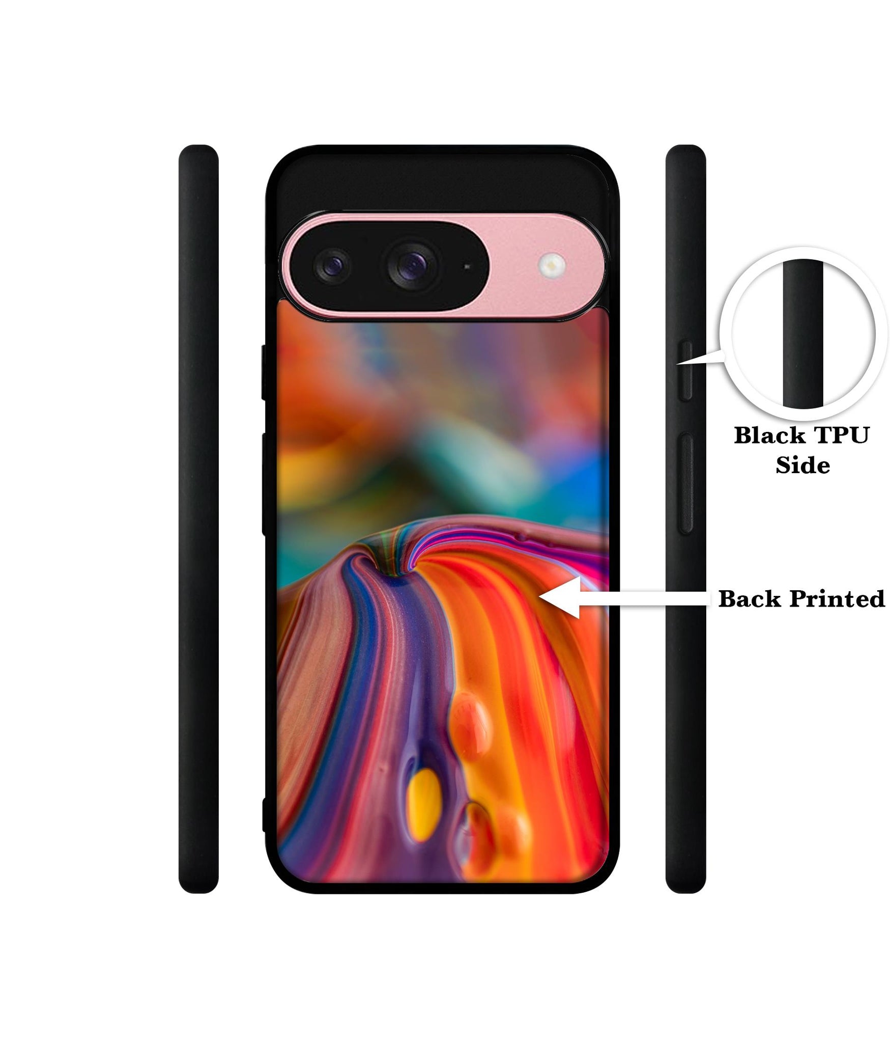 Rainbow Colors Designer 2D Printed Back Case Cover for Google Pixel 9 5G