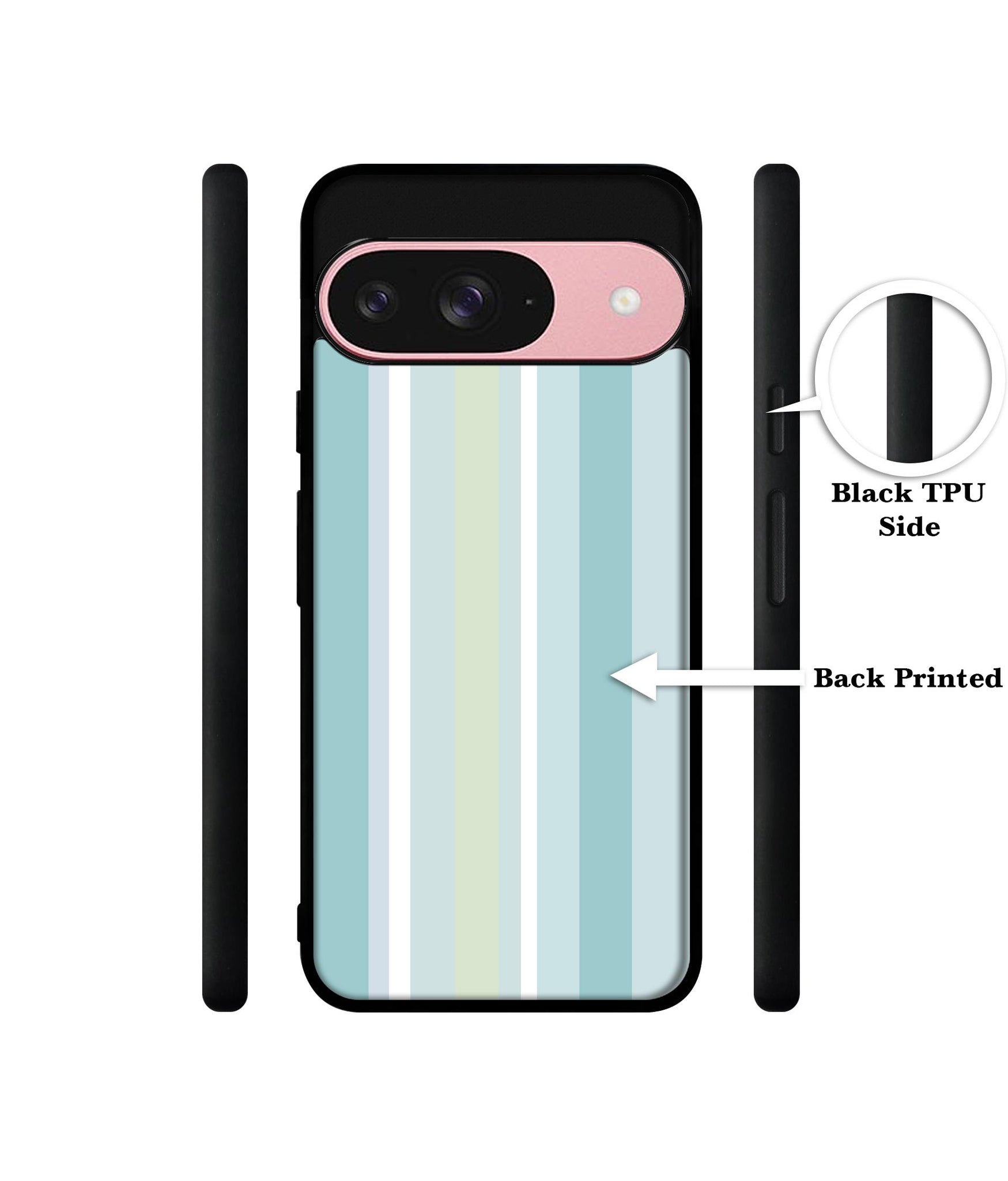 Light Green Stripes Design Designer 2D Printed Back Case Cover for Google Pixel 9 5G