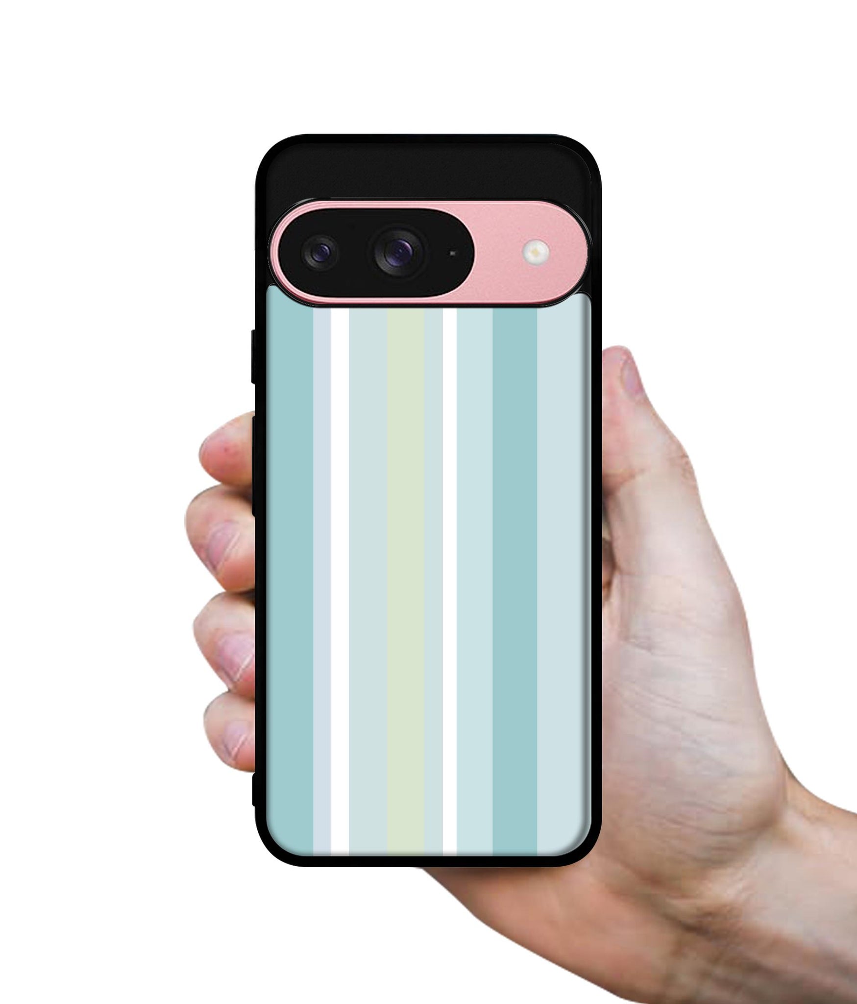Light Green Stripes Design Designer 2D Printed Back Case Cover for Google Pixel 9 5G