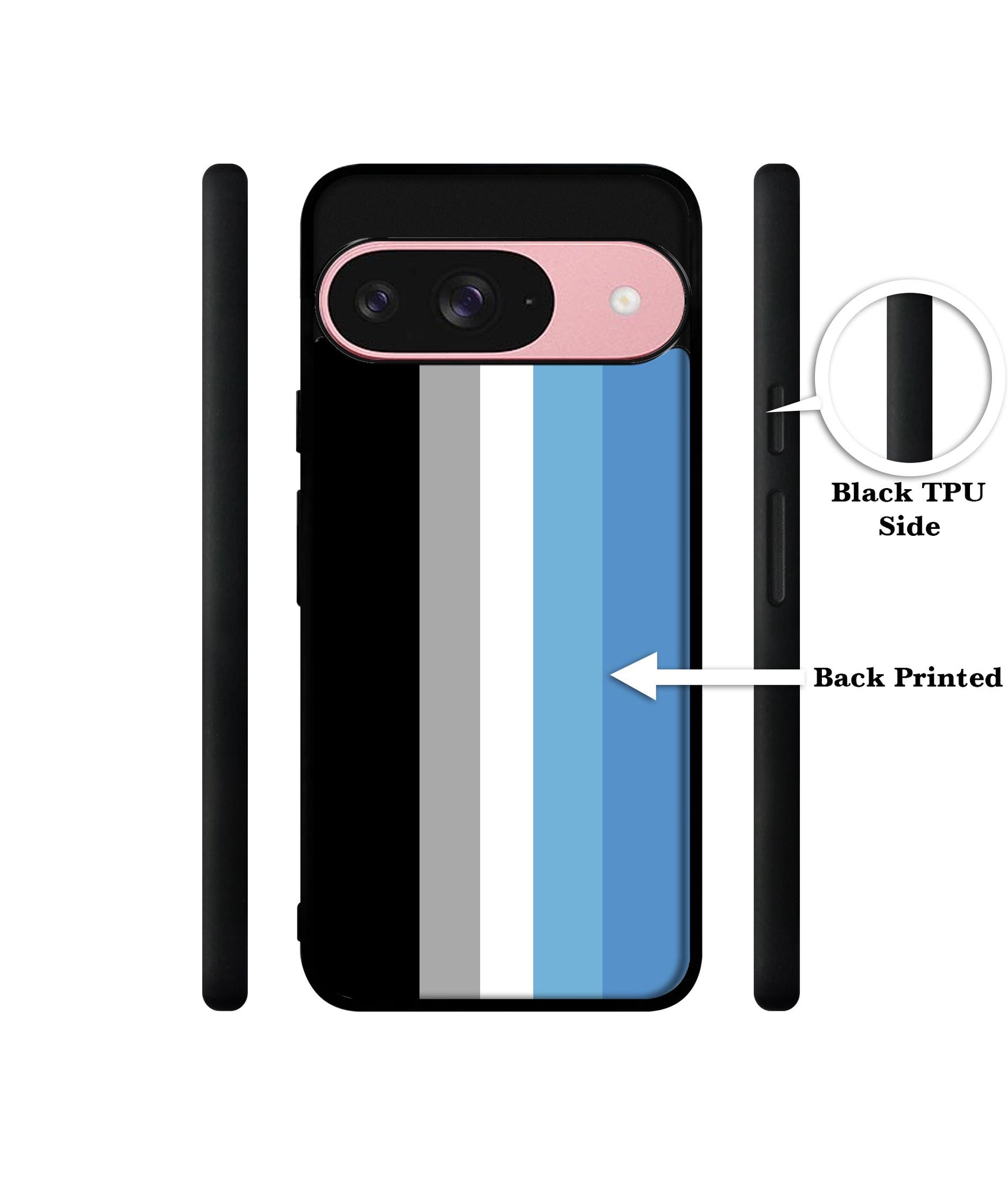 White and Blue Lines Design Designer 2D Printed Back Case Cover for Google Pixel 9 5G