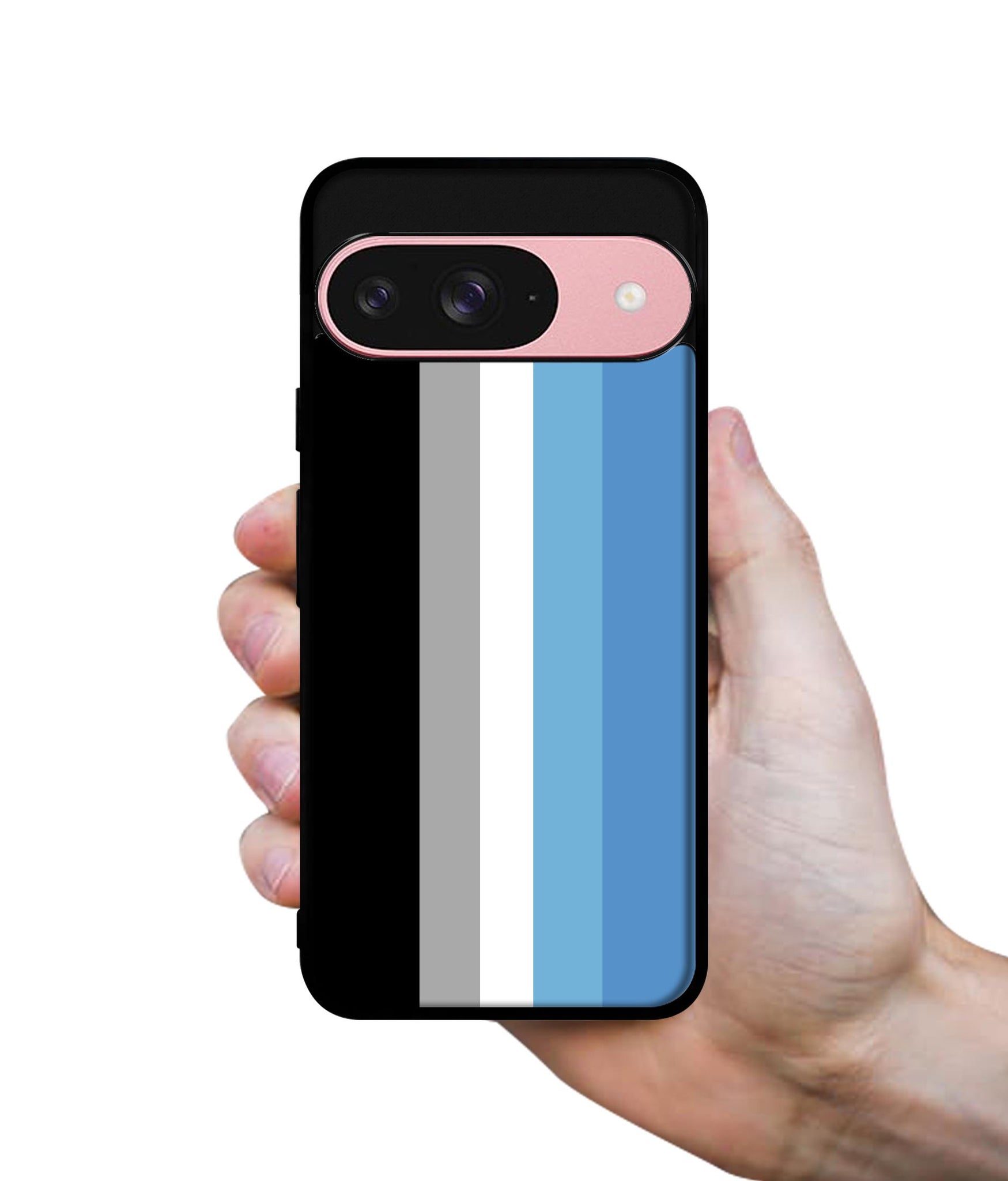 White and Blue Lines Design Designer 2D Printed Back Case Cover for Google Pixel 9 5G
