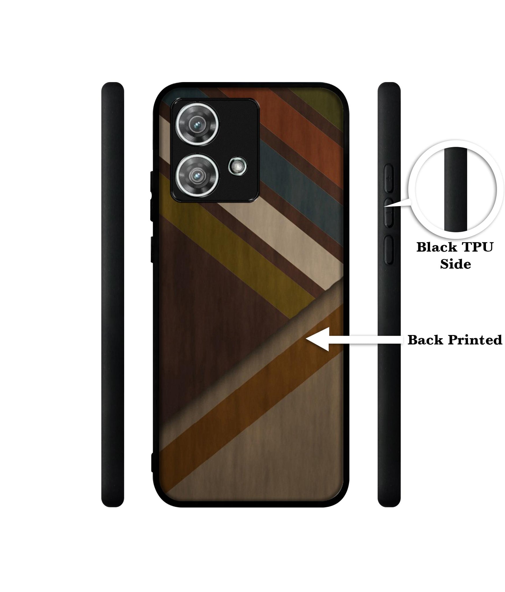 Colorful Wooden Pattern Design Designer 2D Printed Back Case Cover for Motorola Moto Edge 40 Neo 5G