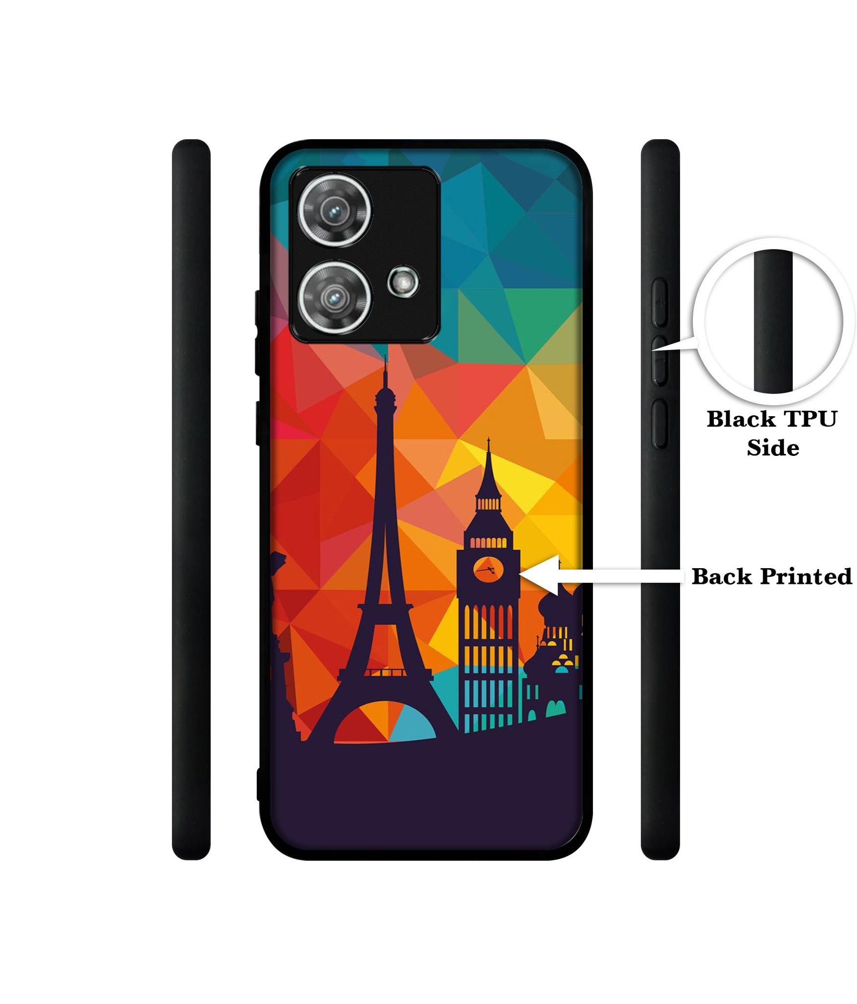 Colored Paris Design Designer 2D Printed Back Case Cover for Motorola Moto Edge 40 Neo 5G