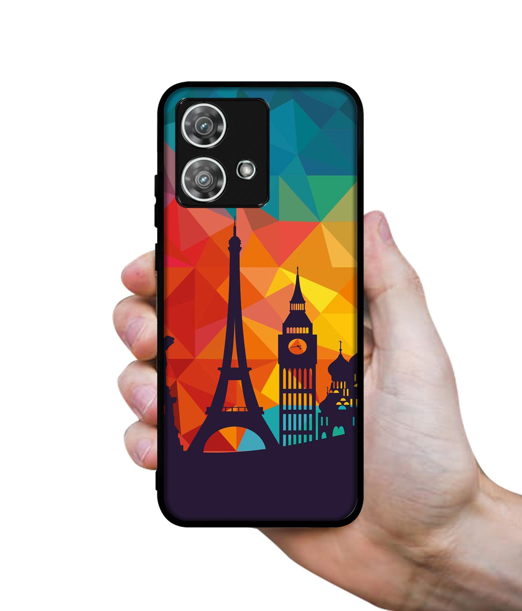 Colored Paris Design Designer 2D Printed Back Case Cover for Motorola Moto Edge 40 Neo 5G