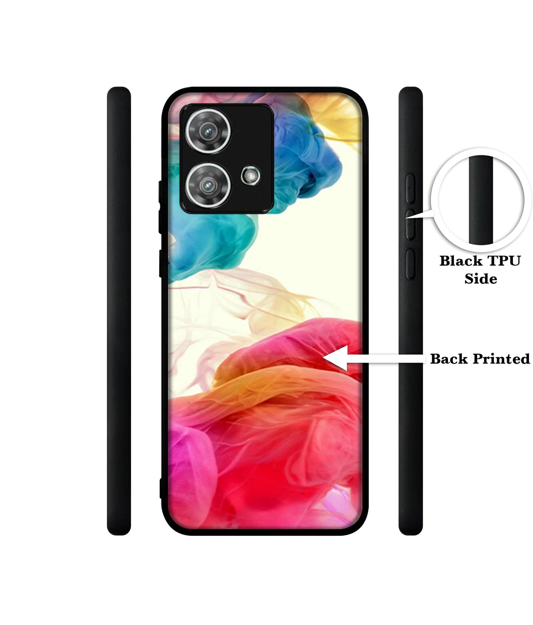 Colored Smoke Design Designer 2D Printed Back Case Cover for Motorola Moto Edge 40 Neo 5G