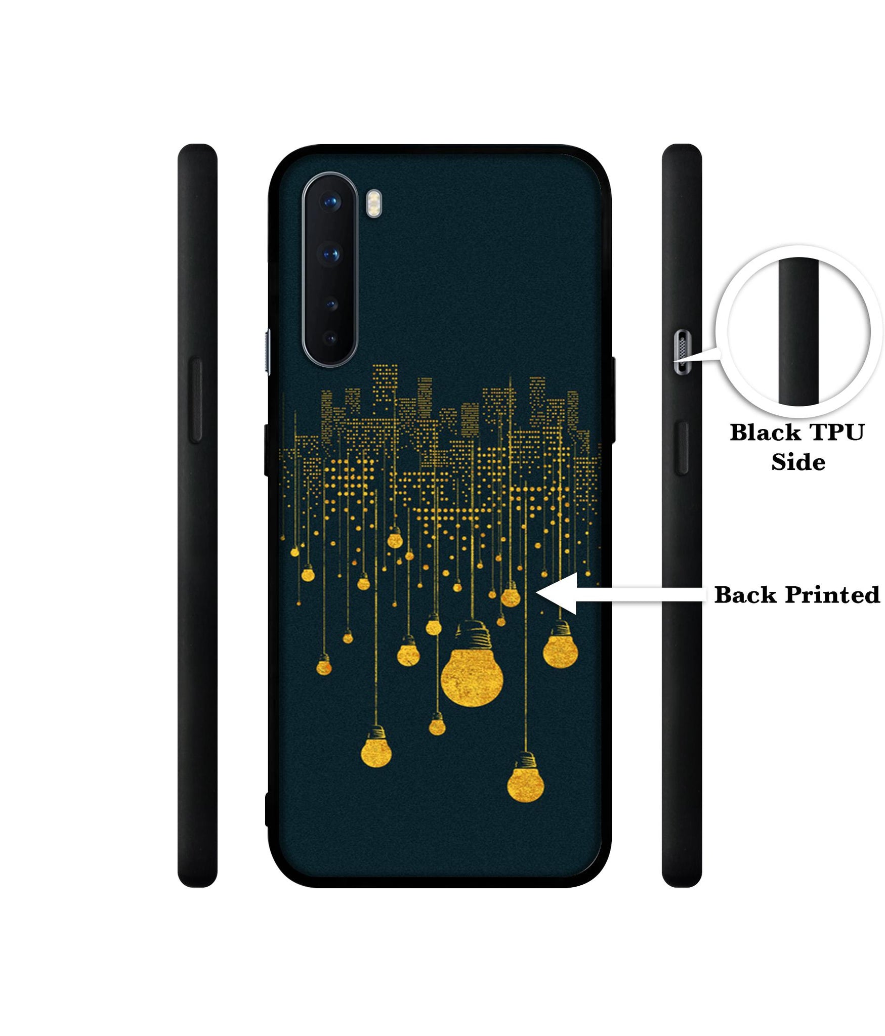 City Light Pattern Design Designer 2D Printed Back Case Cover for OnePlus Nord 5G
