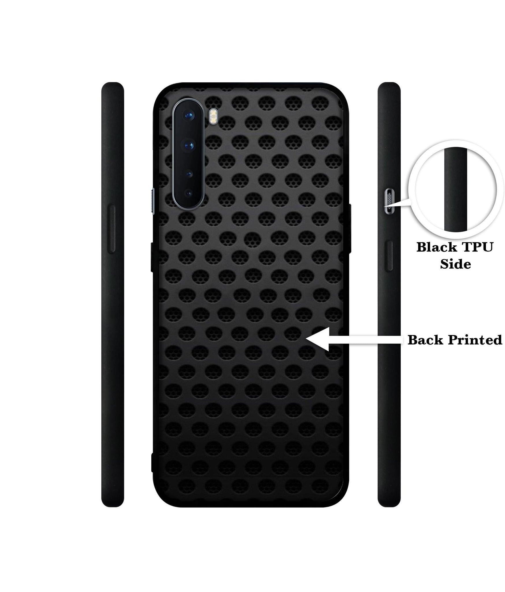 Black Circle Design Designer 2D Printed Back Case Cover for OnePlus Nord 5G