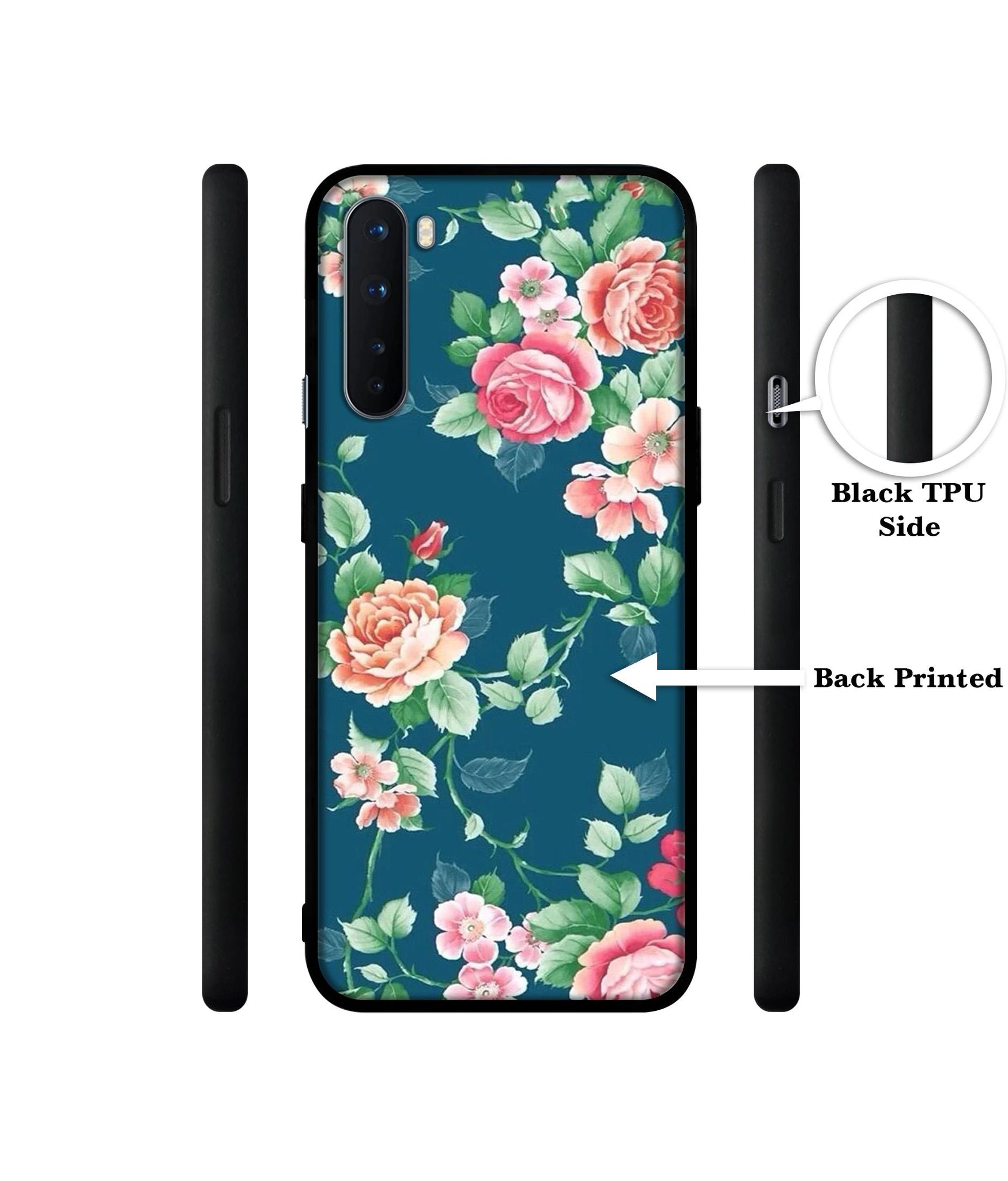 Vintage Floral Design Designer 2D Printed Back Case Cover for OnePlus Nord 5G