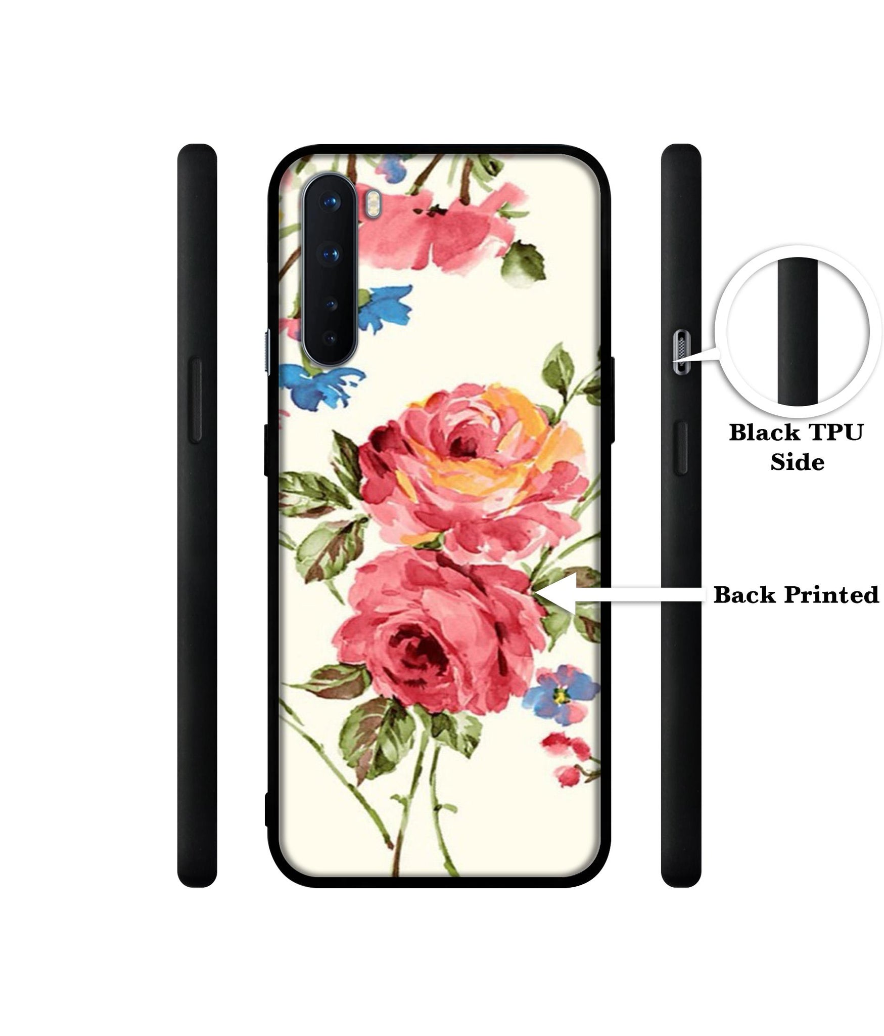 Vintage Painting Flower Design Designer 2D Printed Back Case Cover for OnePlus Nord 5G
