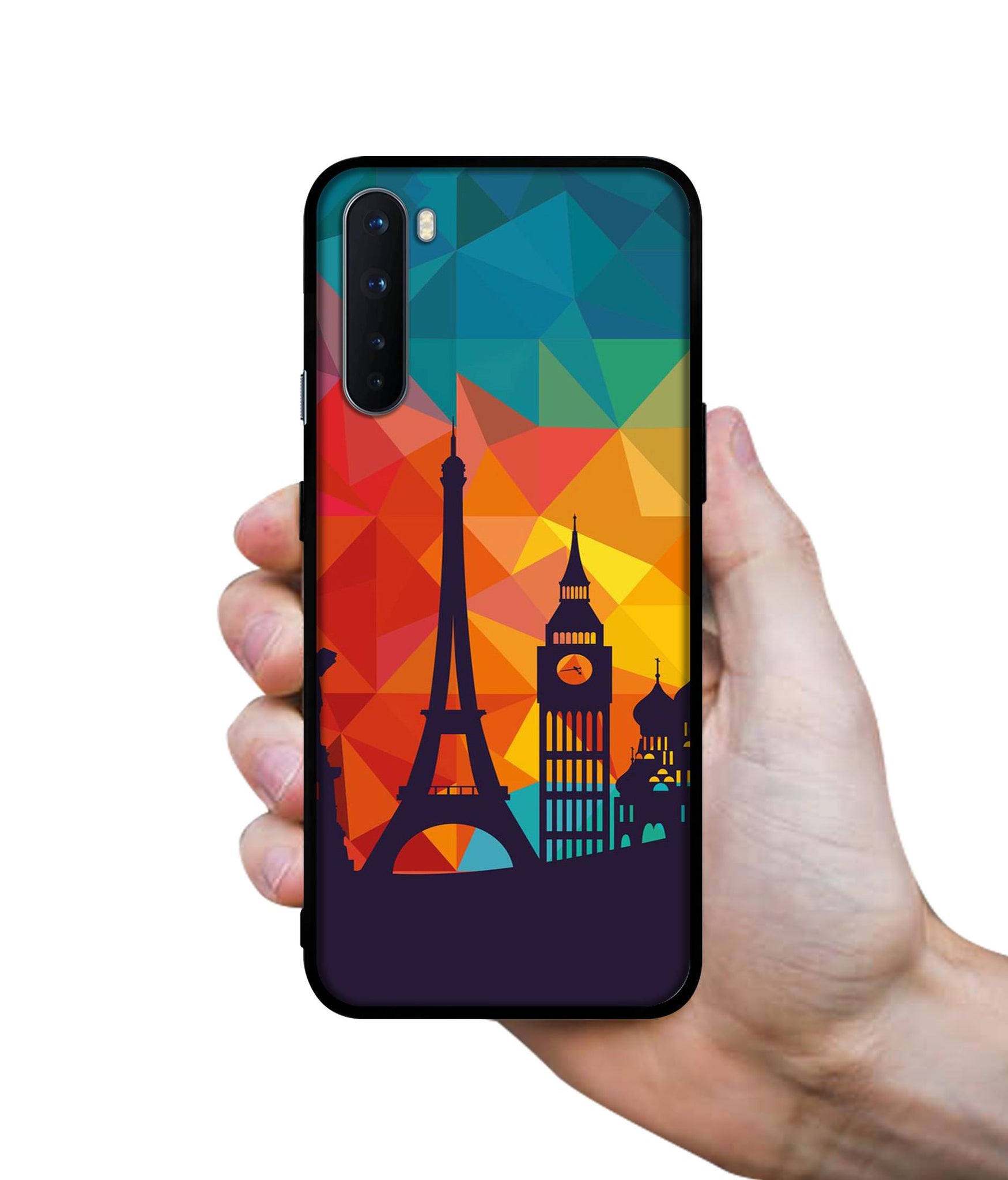 Colored Paris Design Designer 2D Printed Back Case Cover for OnePlus Nord 5G
