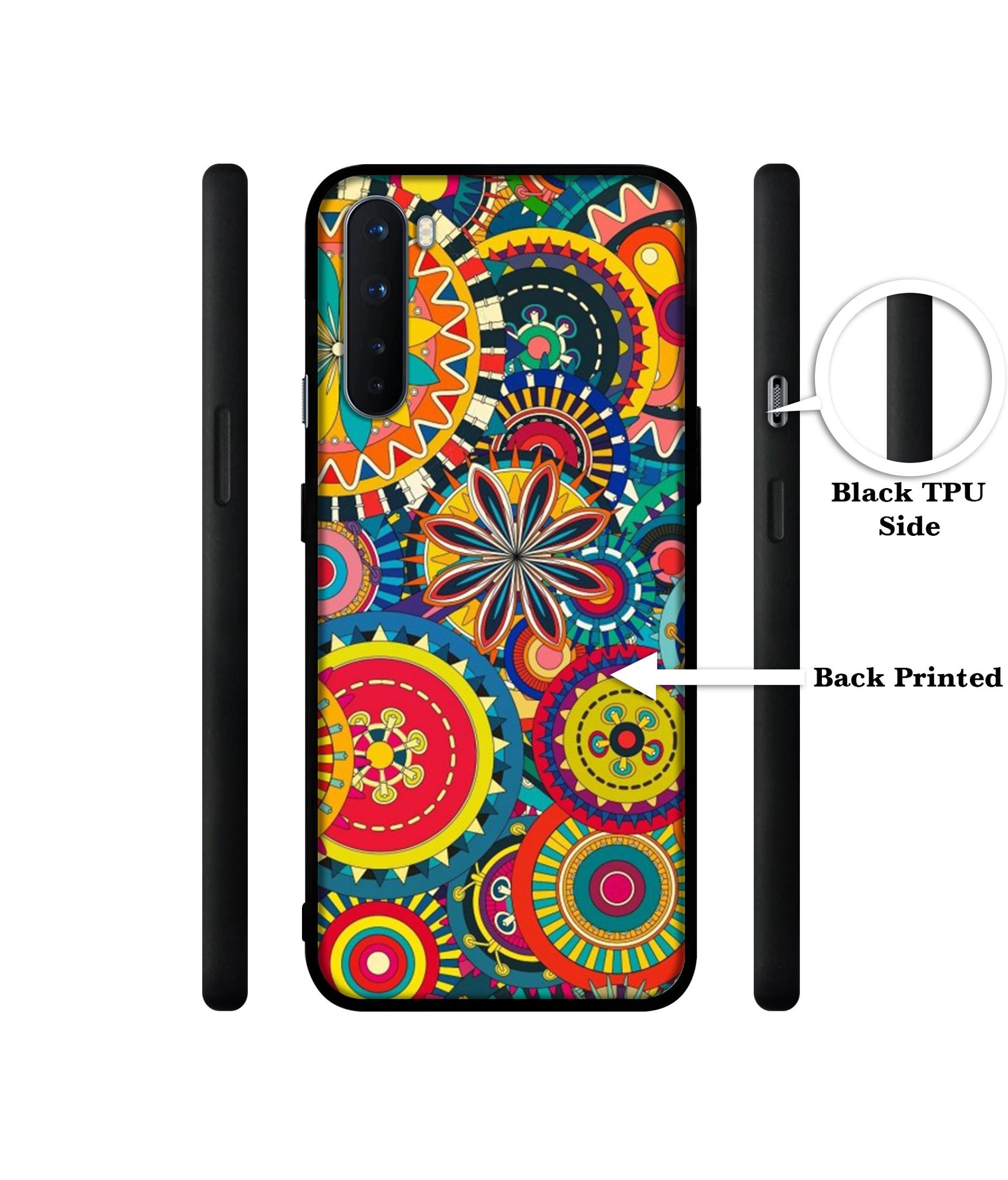 Ring Pattern Print Design Designer 2D Printed Back Case Cover for OnePlus Nord 5G