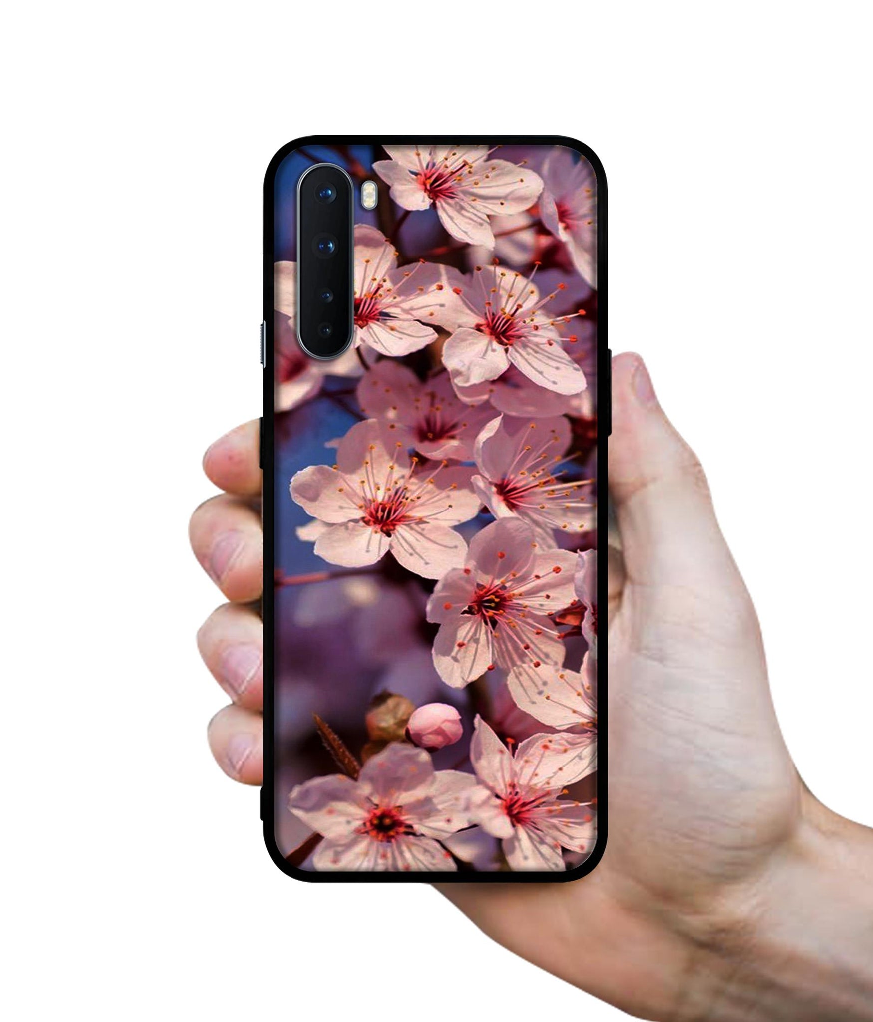 Pink Flowers Pattern Design Designer 2D Printed Back Case Cover for OnePlus Nord 5G