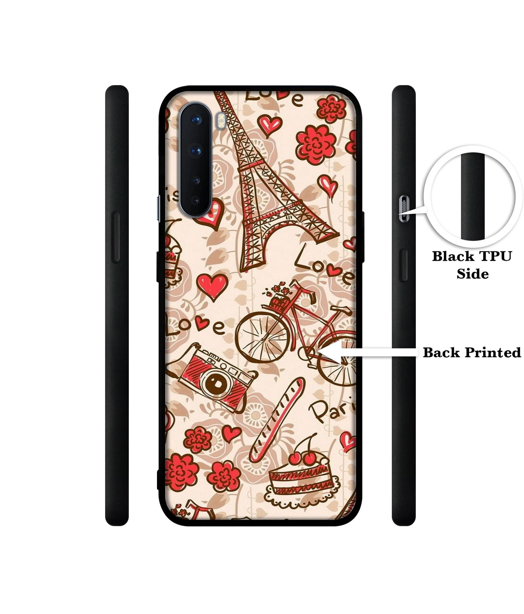 Vintage Paris Design Designer 2D Printed Back Case Cover for OnePlus Nord 5G