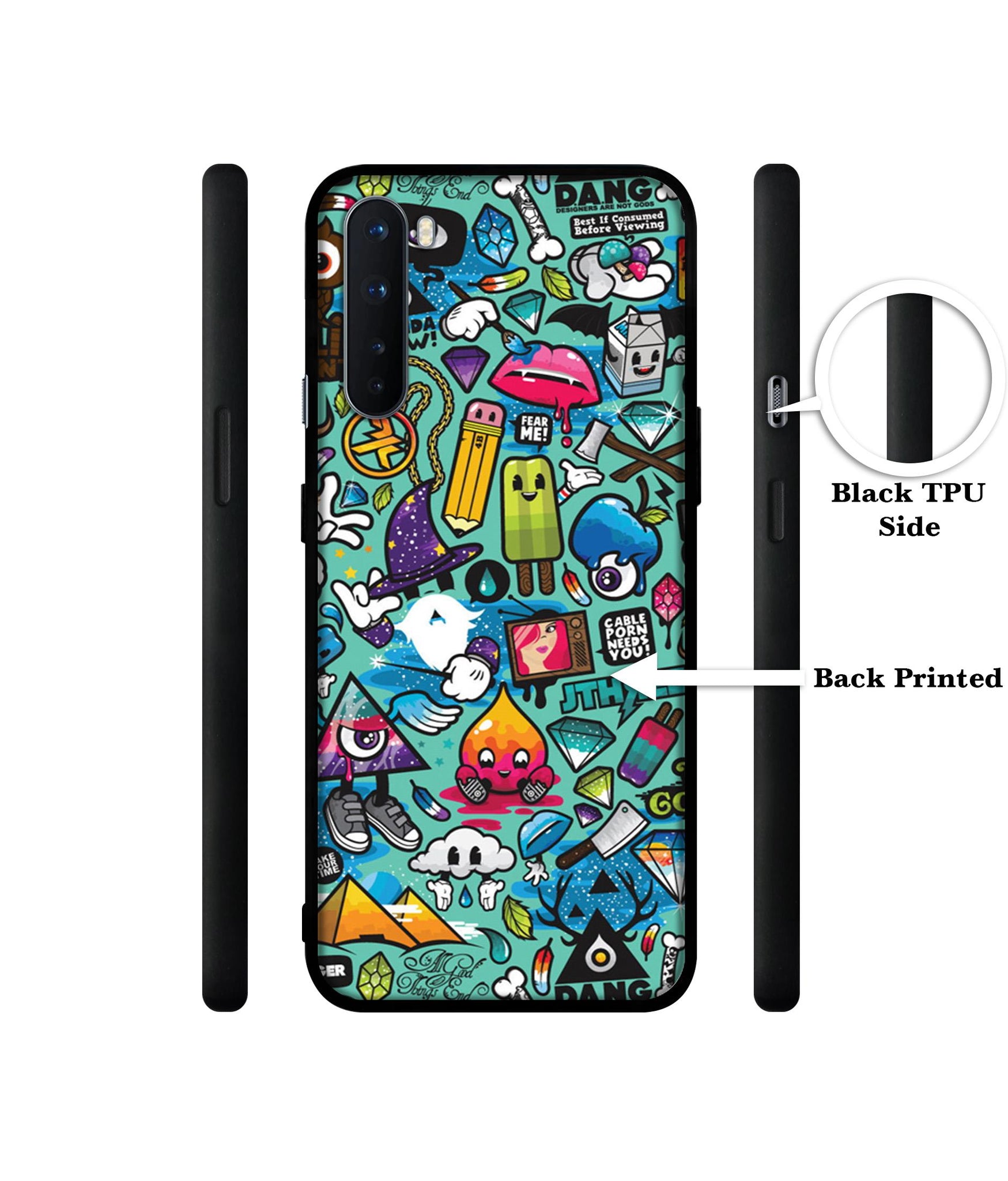 Crazy Design Designer 2D Printed Back Case Cover for OnePlus Nord 5G