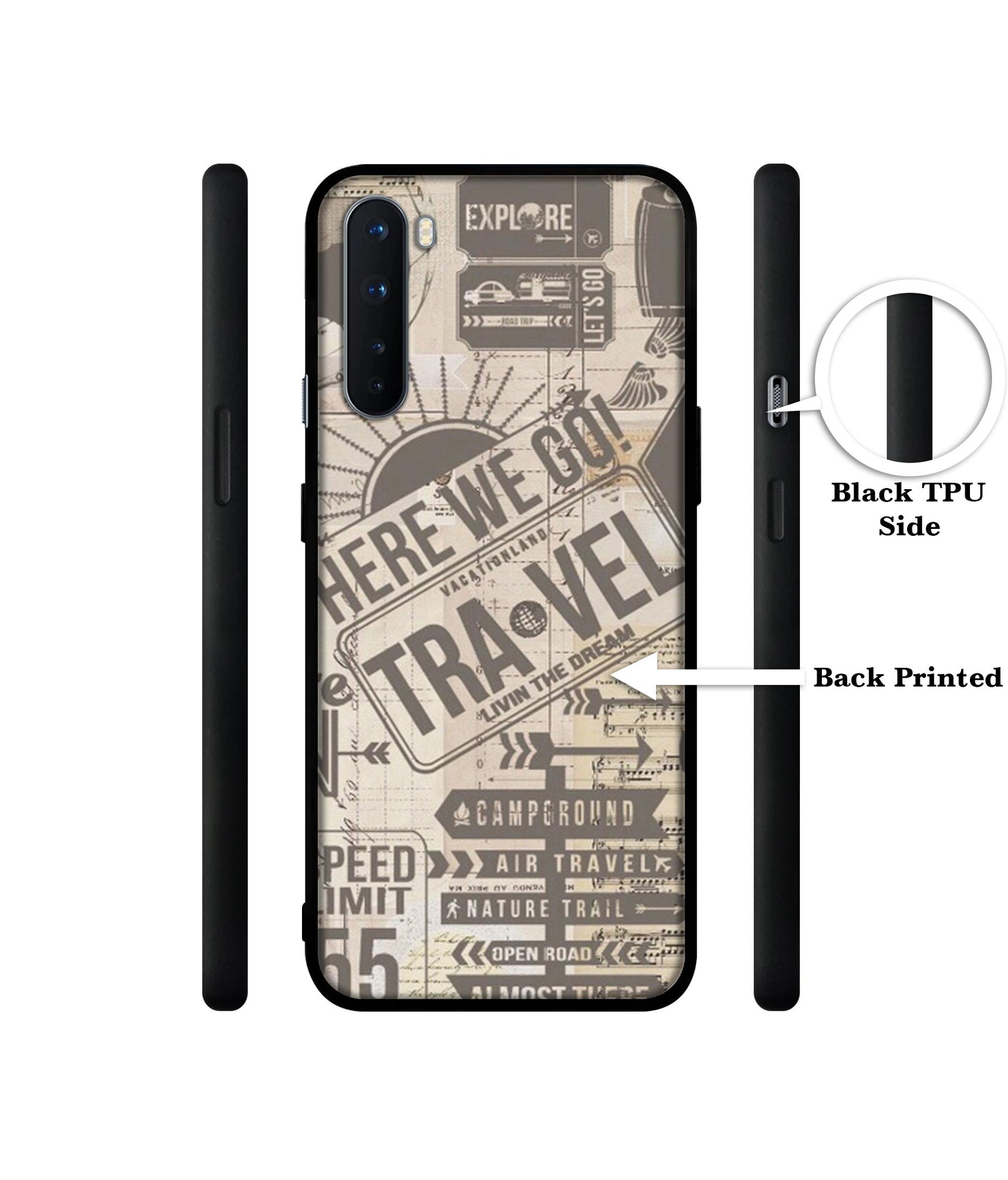 Travel Design Designer 2D Printed Back Case Cover for OnePlus Nord 5G