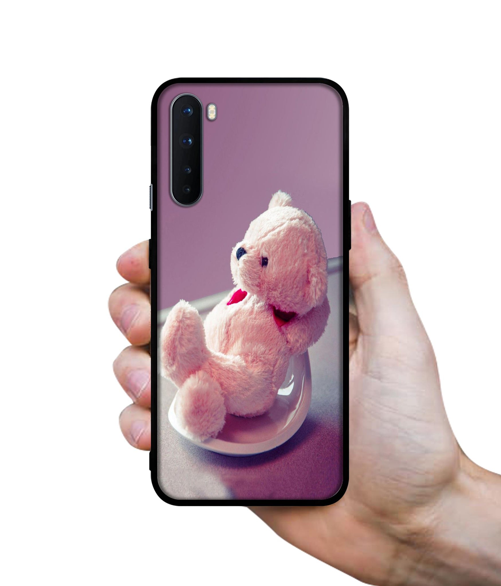 Cute Teddy Bear Design Designer 2D Printed Back Case Cover for OnePlus Nord 5G
