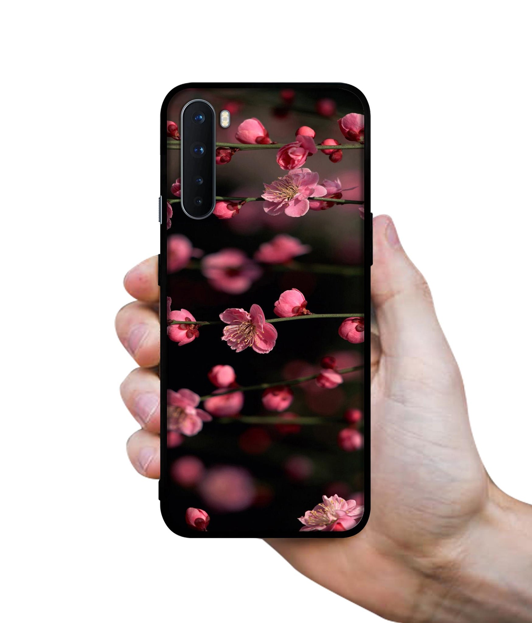 Pink Flowers Design Designer 2D Printed Back Case Cover for OnePlus Nord 5G