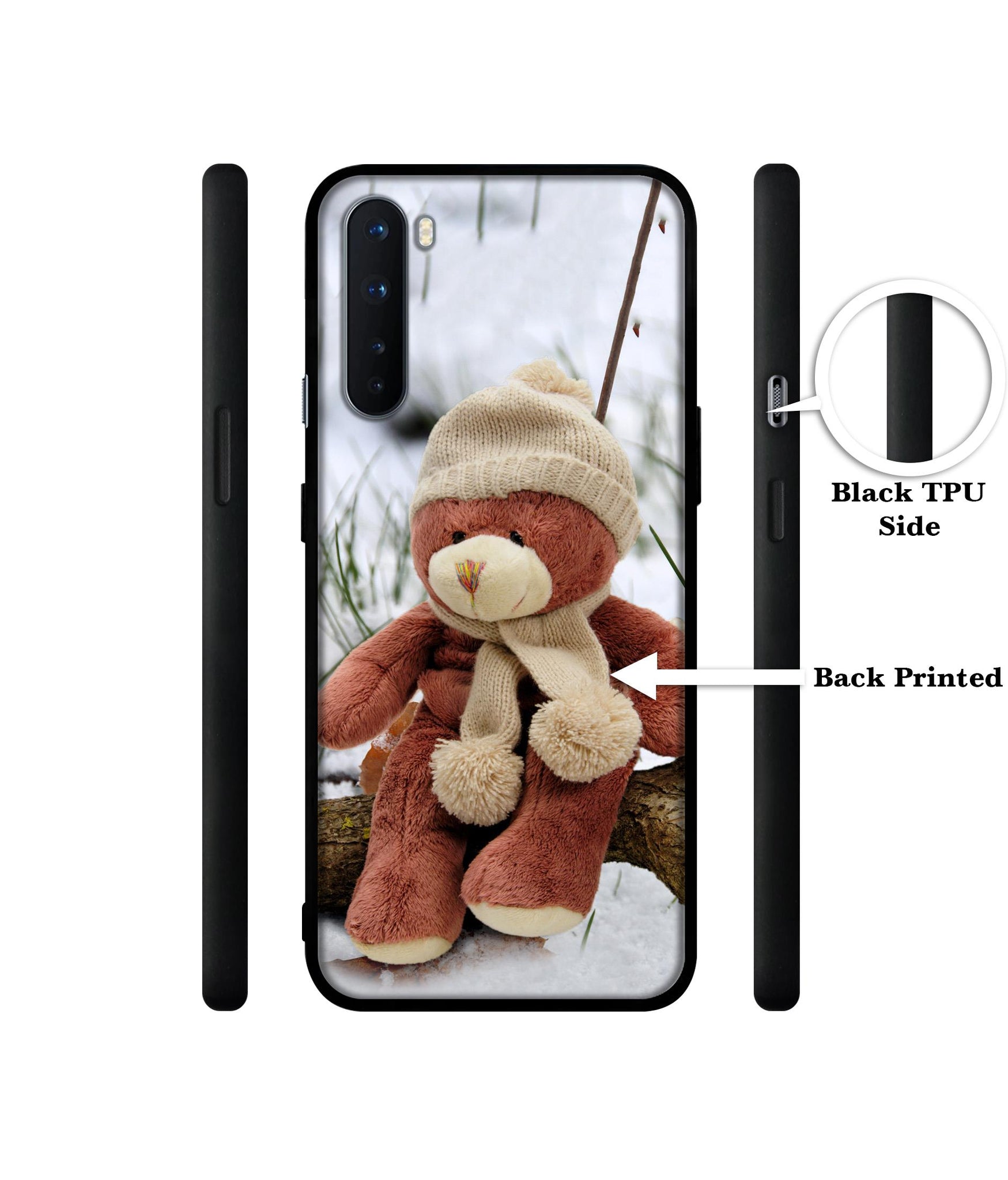 Woolen Bear Design Designer 2D Printed Back Case Cover for OnePlus Nord 5G