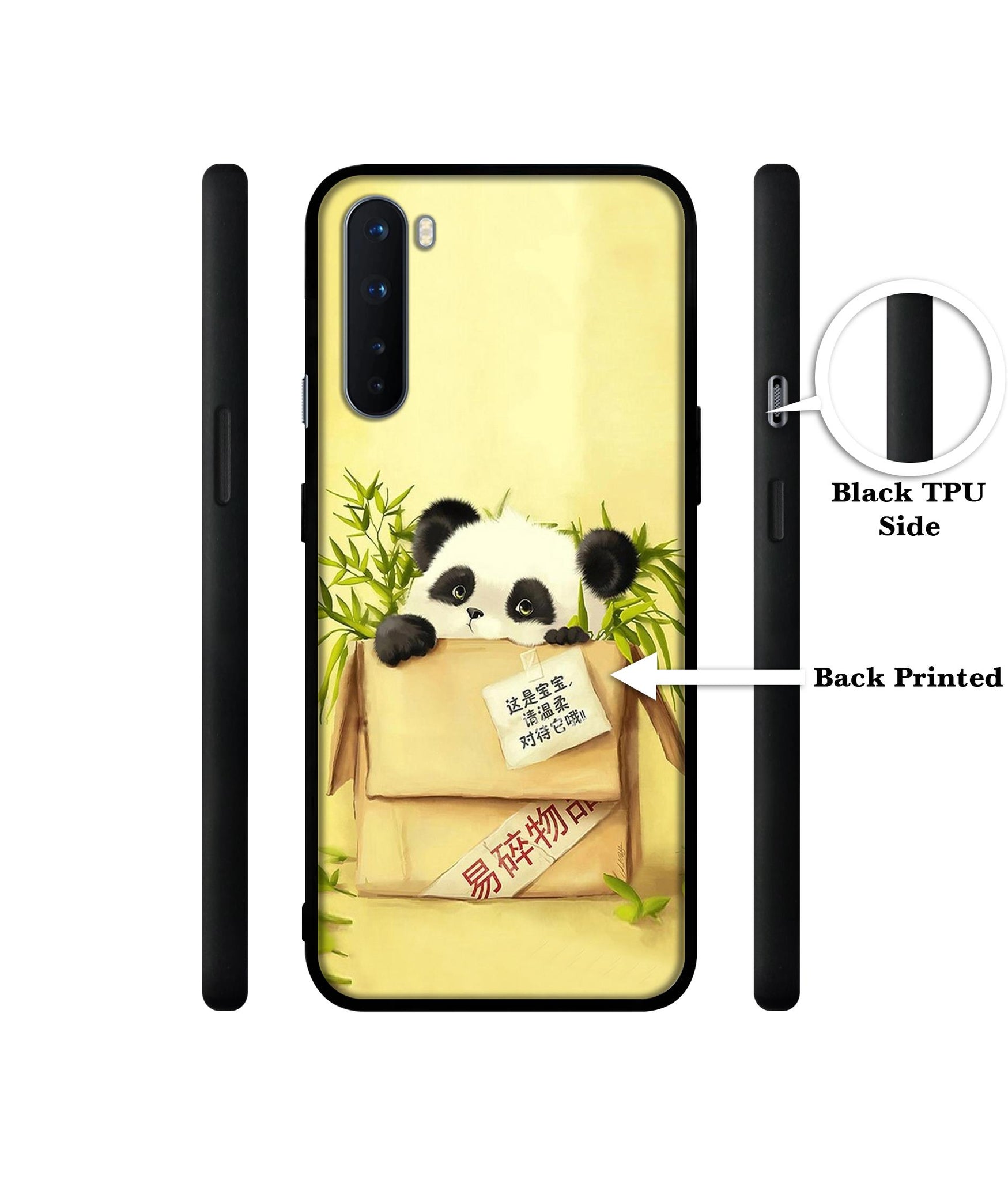 Panda In Box Design Designer 2D Printed Back Case Cover for OnePlus Nord 5G