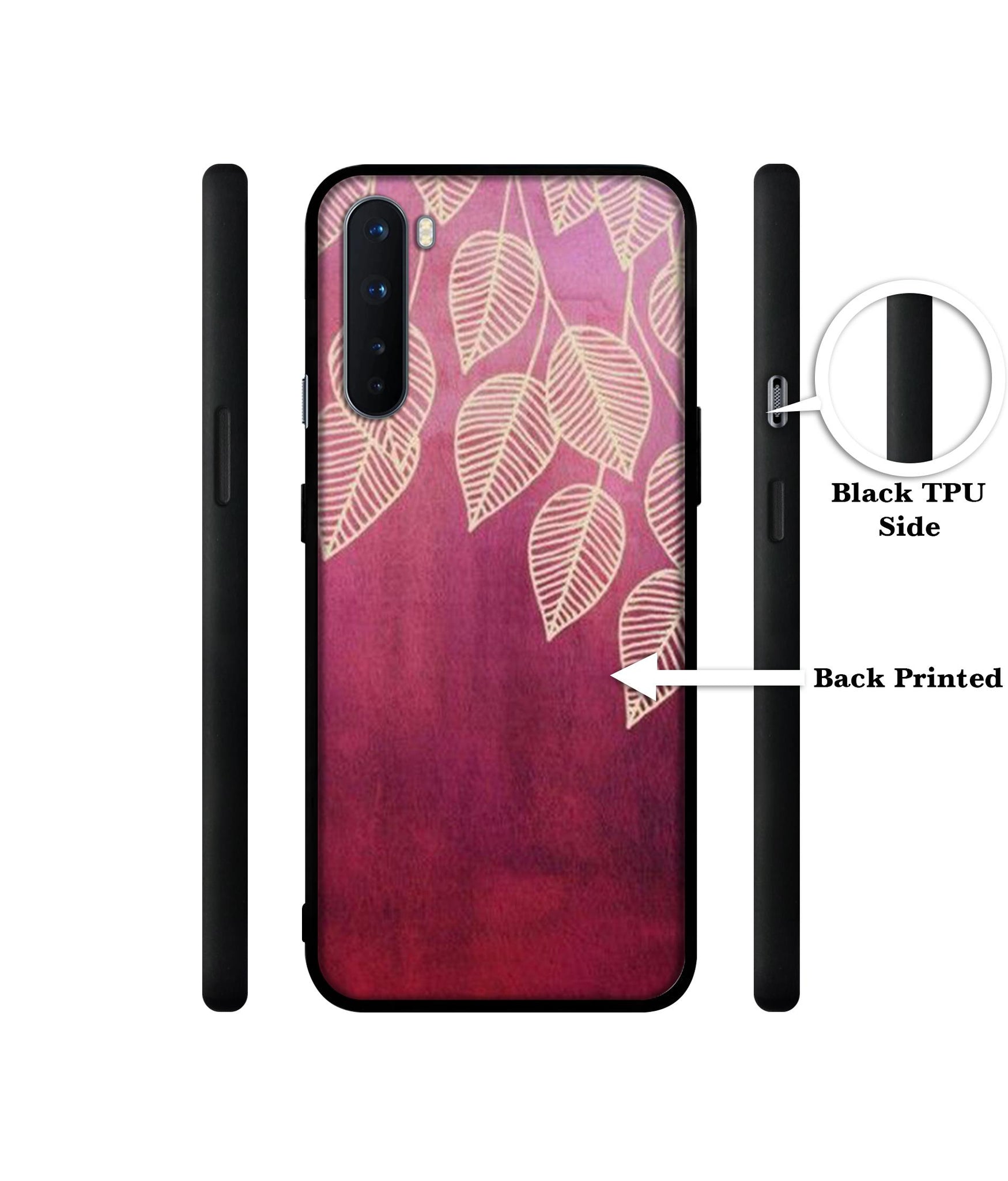 Leaf Pattern Design Designer 2D Printed Back Case Cover for OnePlus Nord 5G