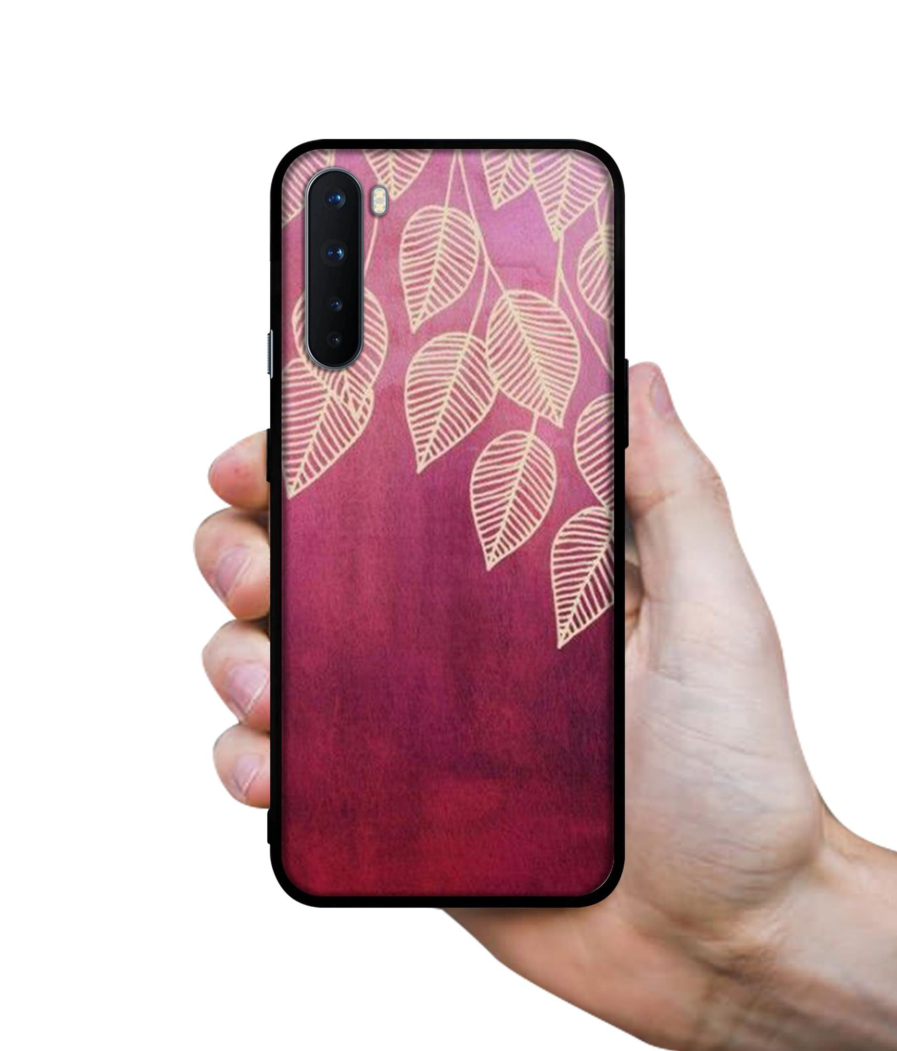 Leaf Pattern Design Designer 2D Printed Back Case Cover for OnePlus Nord 5G