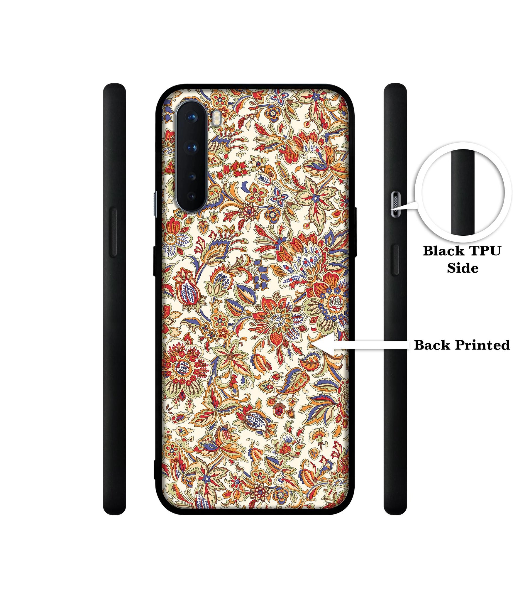 Floral Design Designer 2D Printed Back Case Cover for OnePlus Nord 5G
