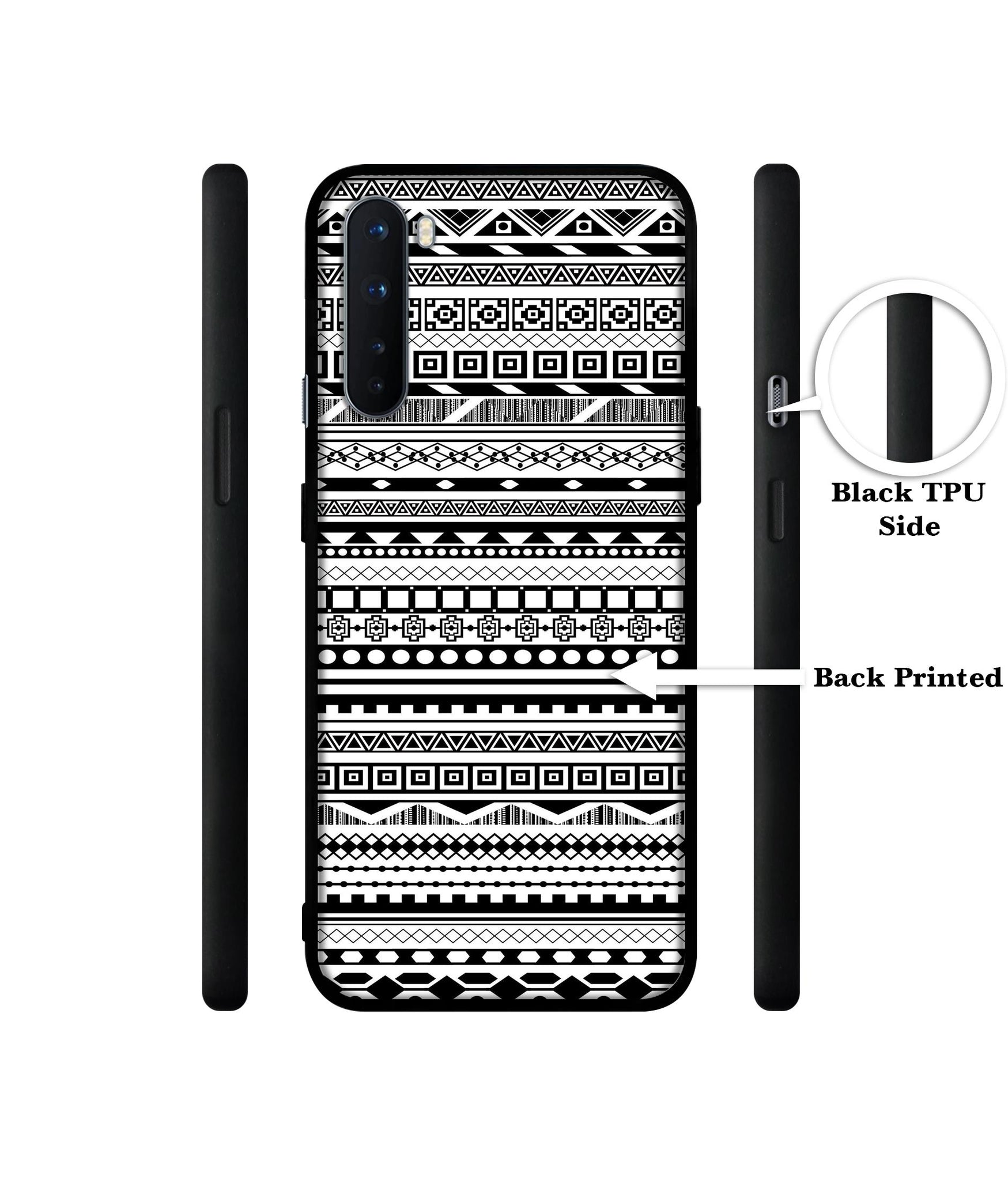 Black & White Patterns Design Designer 2D Printed Back Case Cover for OnePlus Nord 5G