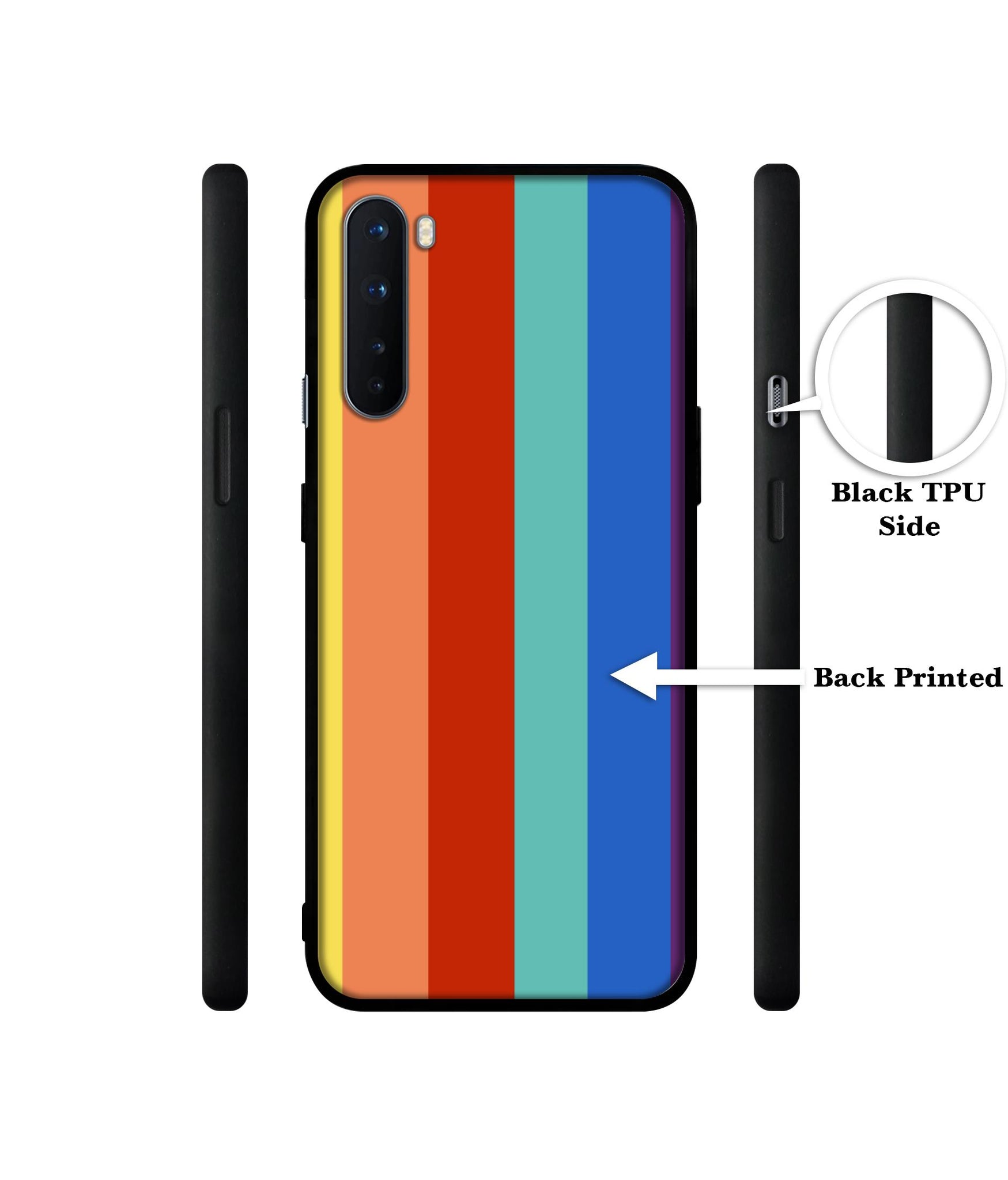 Rainbow Colors Design Designer 2D Printed Back Case Cover for OnePlus Nord 5G