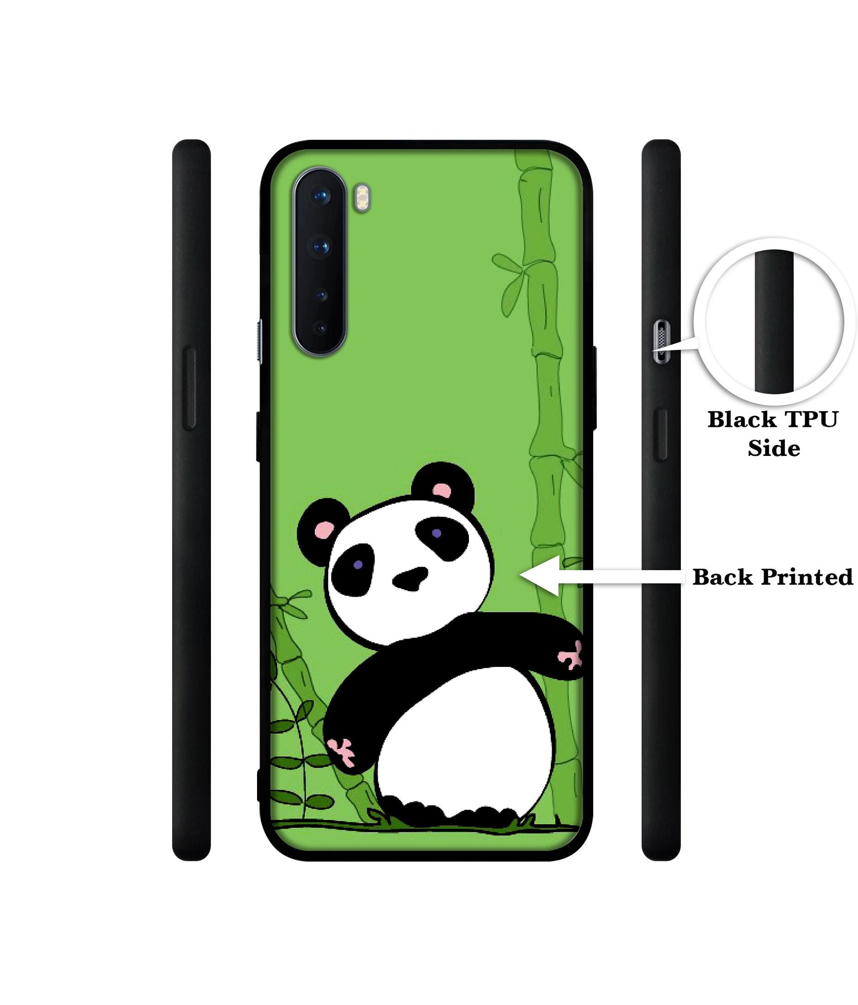 Panda with Bamboo Design Designer 2D Printed Back Case Cover for OnePlus Nord 5G