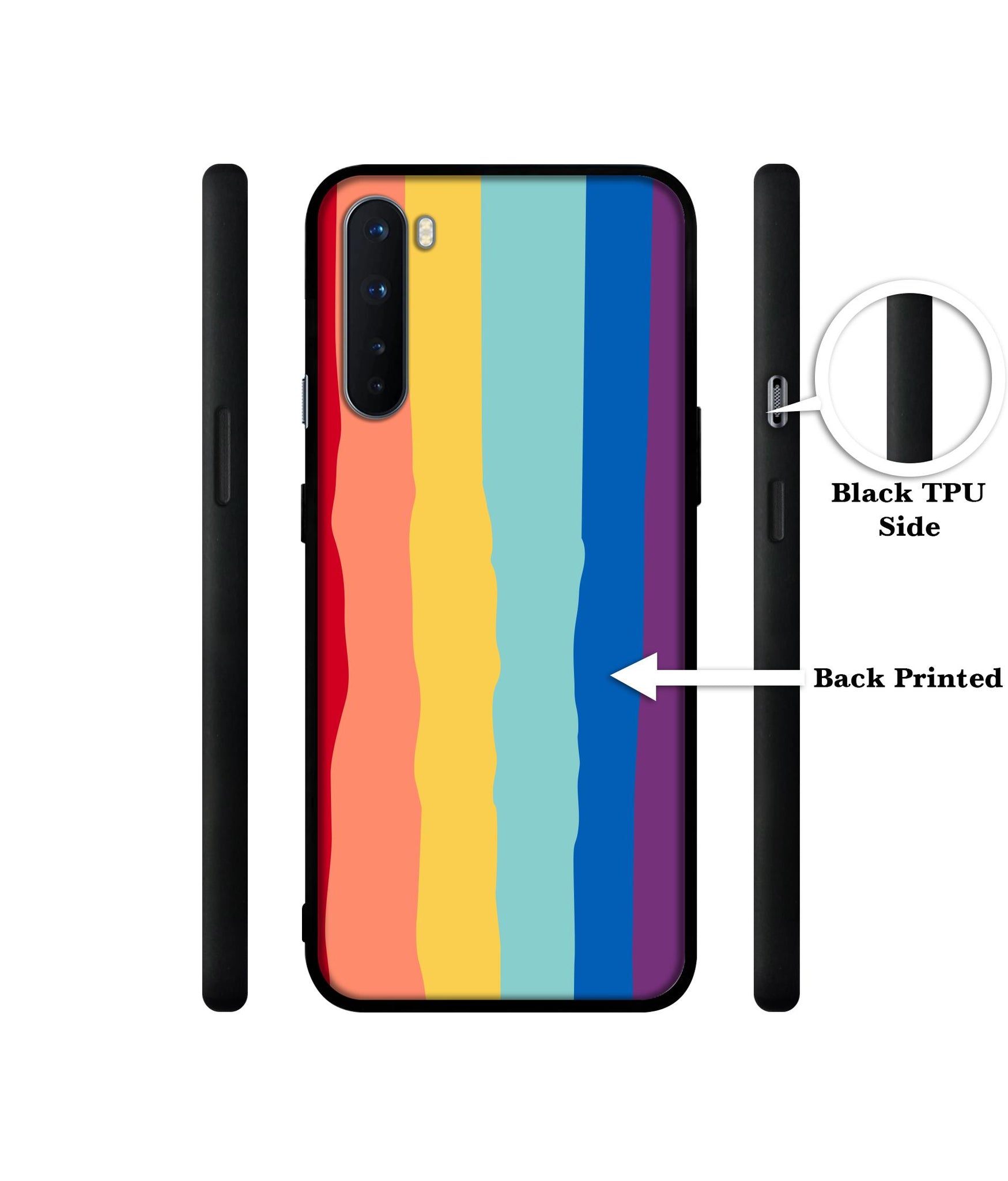 Rainbow Design Designer 2D Printed Back Case Cover for OnePlus Nord 5G
