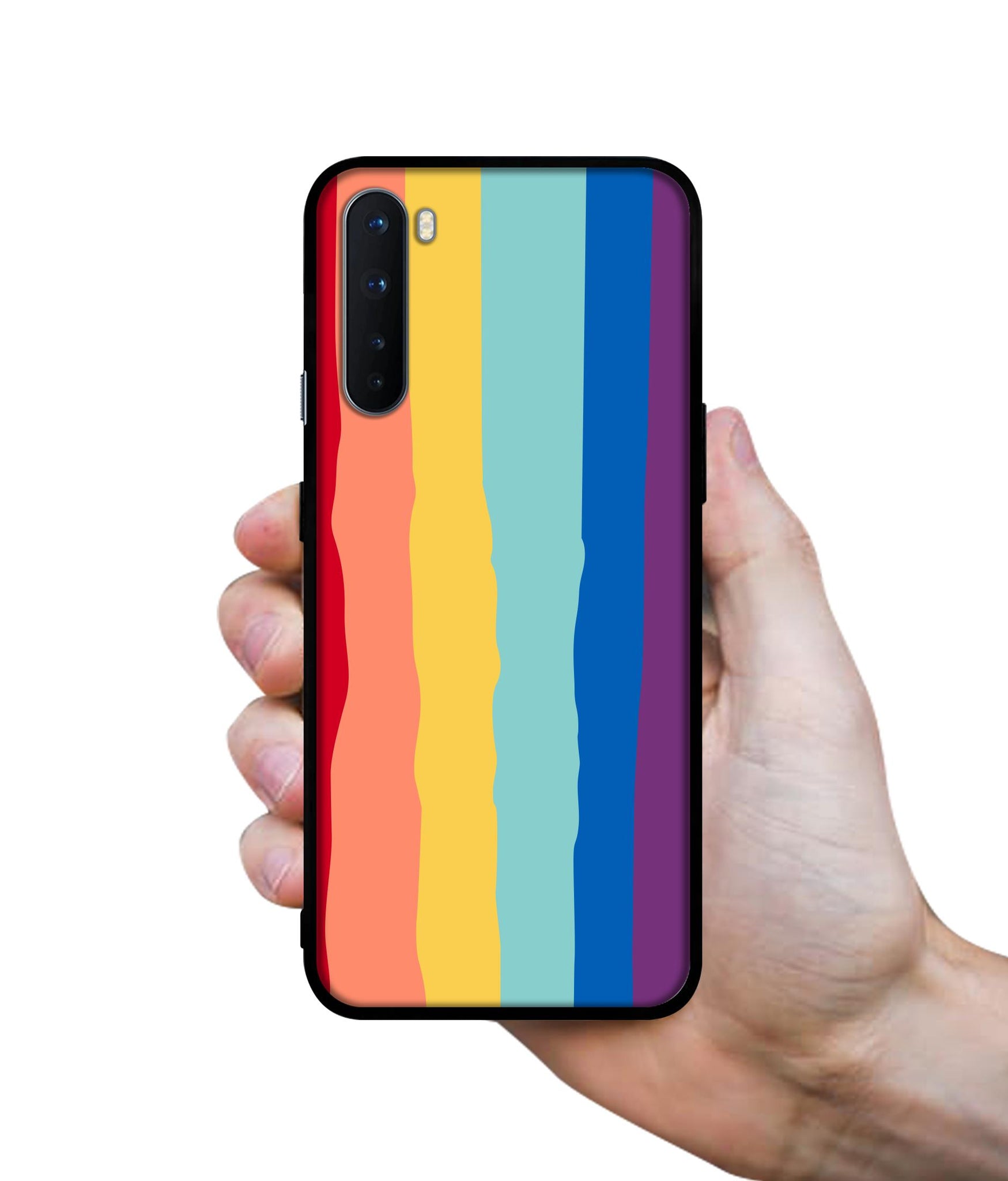 Rainbow Design Designer 2D Printed Back Case Cover for OnePlus Nord 5G