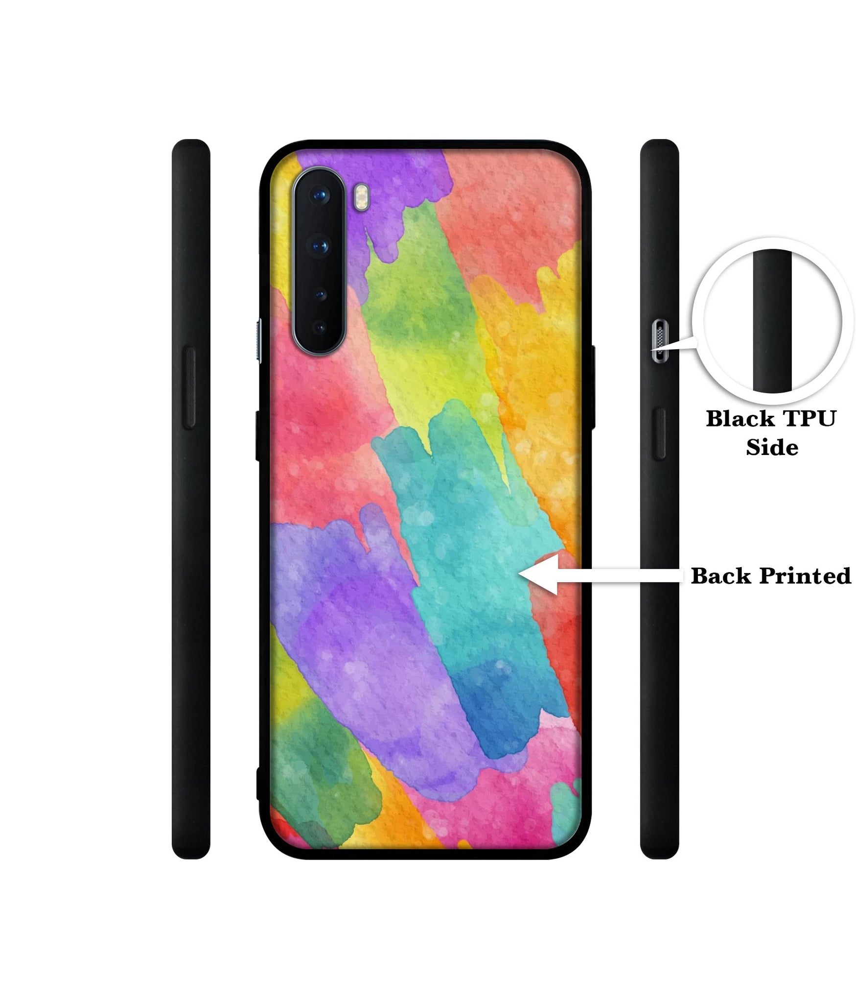 Water Paint Colorful Abstract Design Designer 2D Printed Back Case Cover for OnePlus Nord 5G