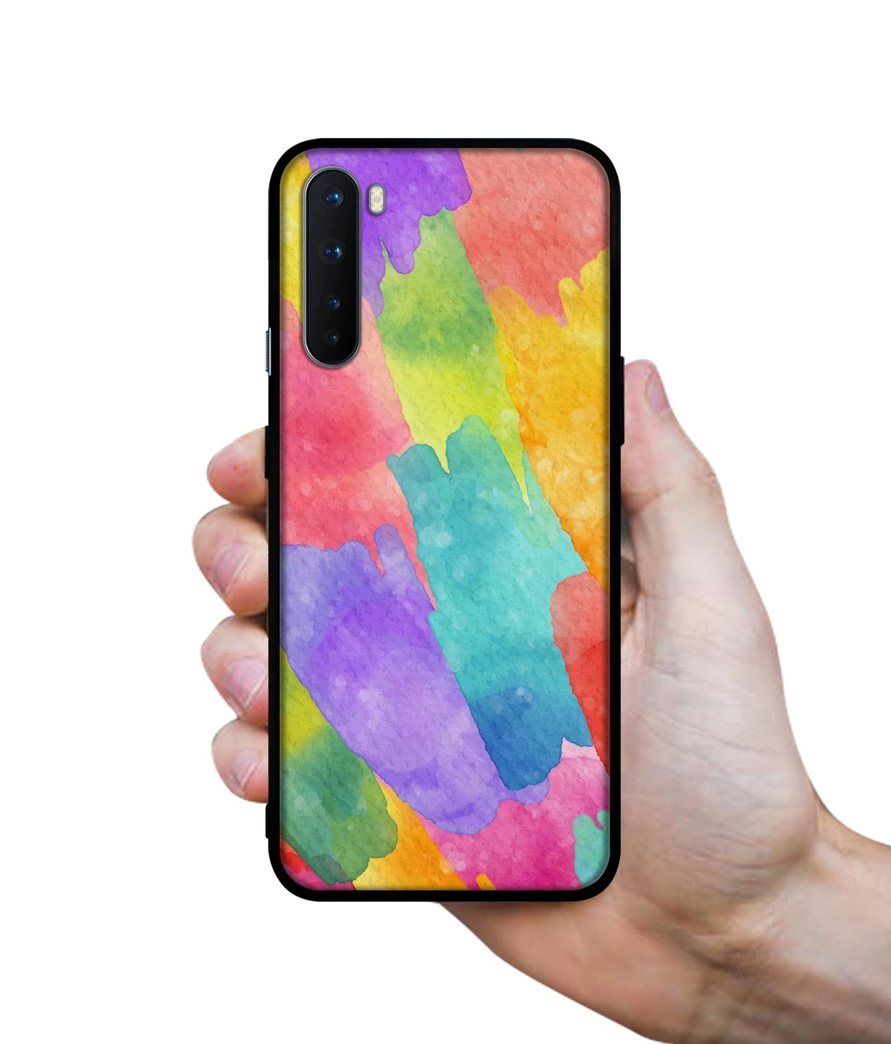 Water Paint Colorful Abstract Design Designer 2D Printed Back Case Cover for OnePlus Nord 5G