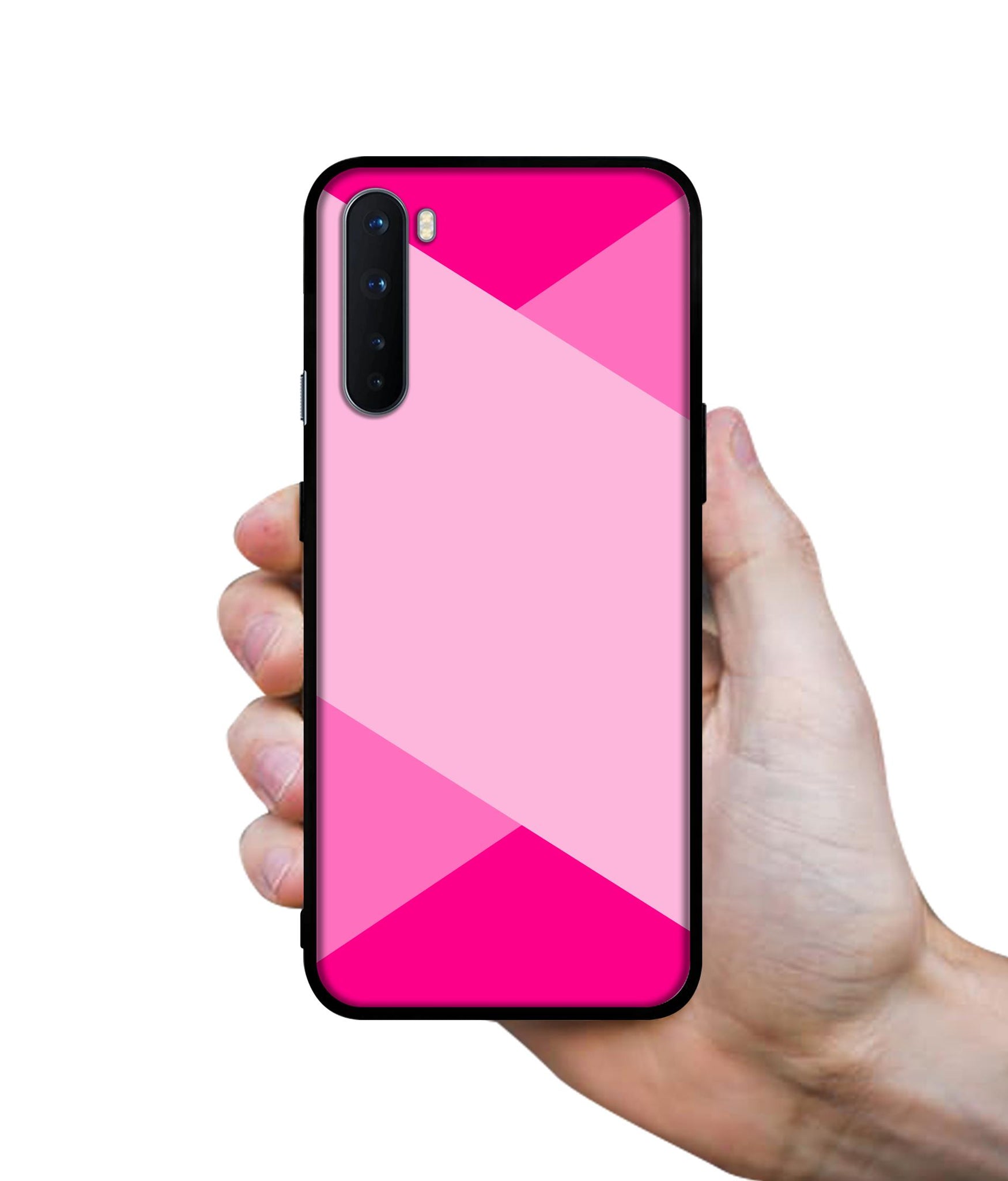 Pink Cross Vector Design Designer 2D Printed Back Case Cover for OnePlus Nord 5G