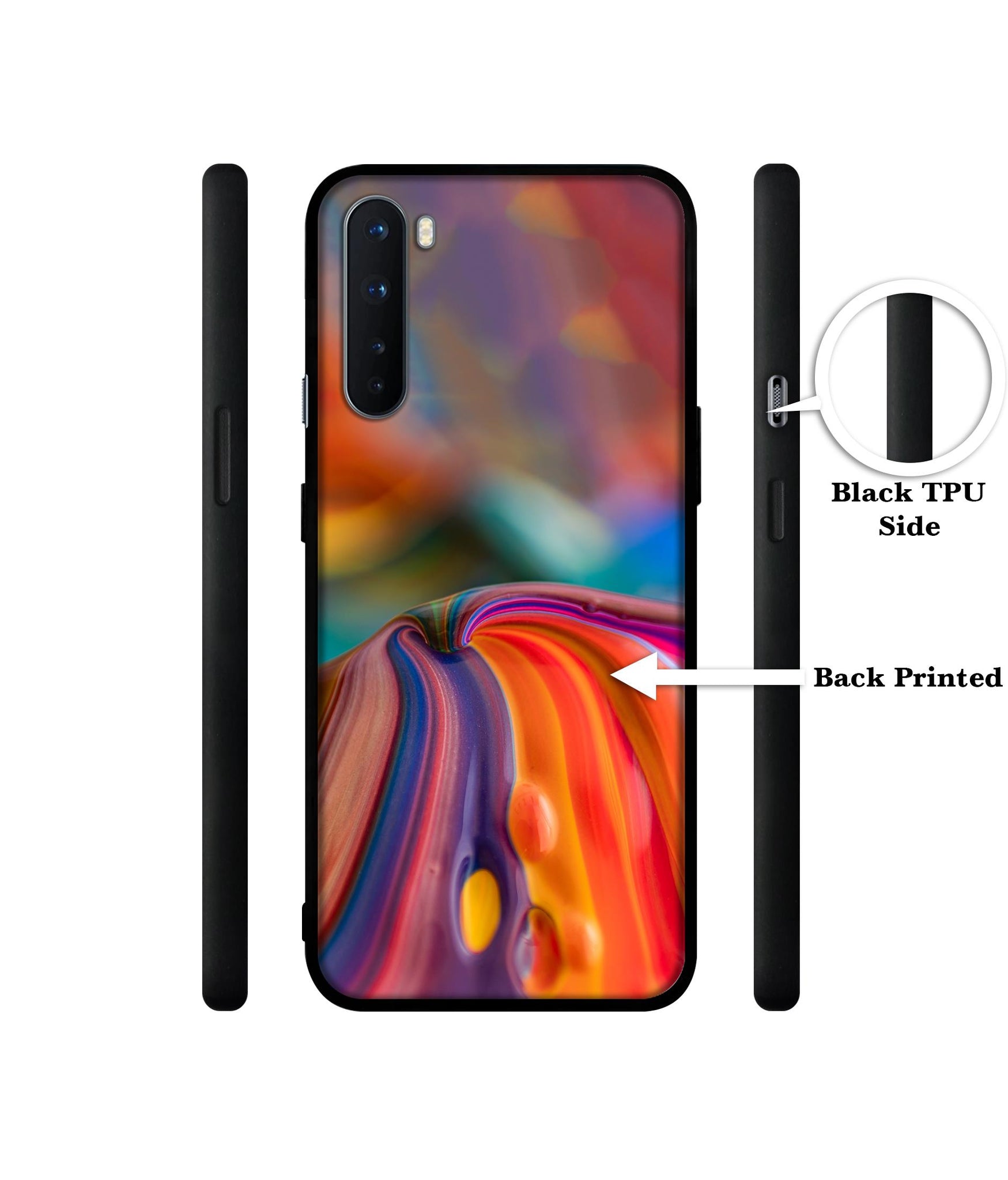 Rainbow Colors Designer 2D Printed Back Case Cover for OnePlus Nord 5G