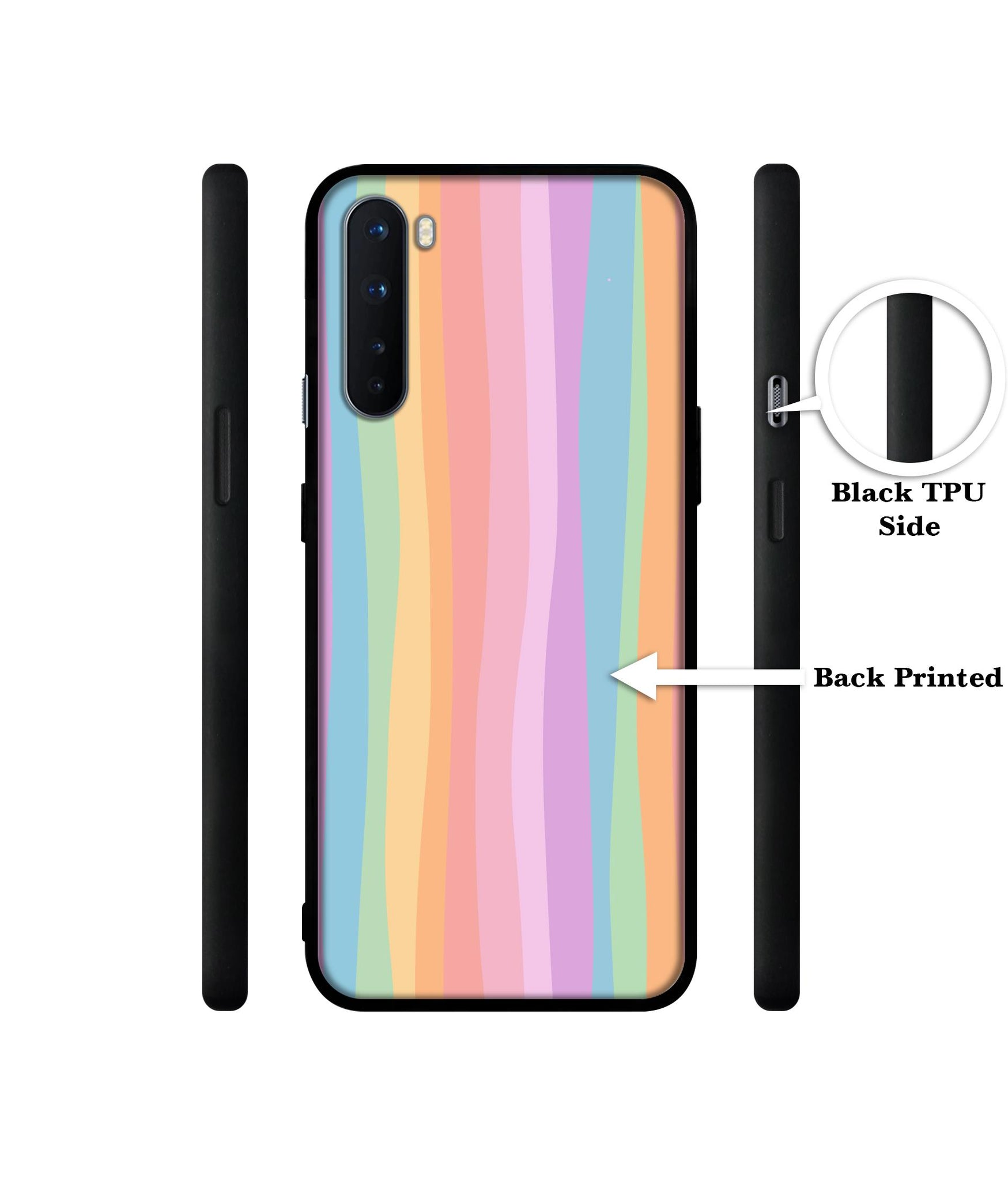 Cool Rainbow Design Designer 2D Printed Back Case Cover for OnePlus Nord 5G