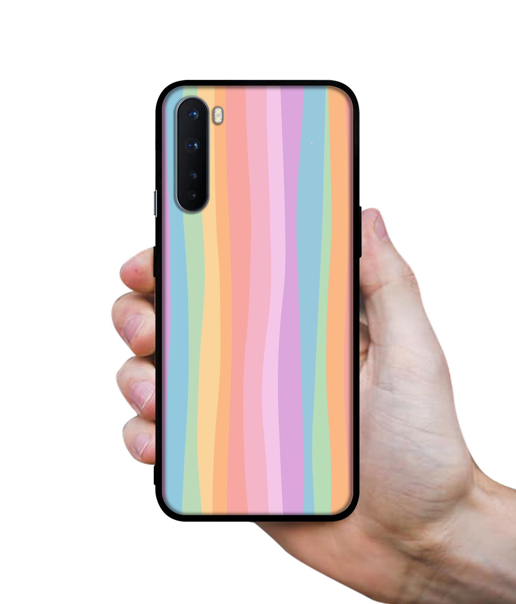 Cool Rainbow Design Designer 2D Printed Back Case Cover for OnePlus Nord 5G